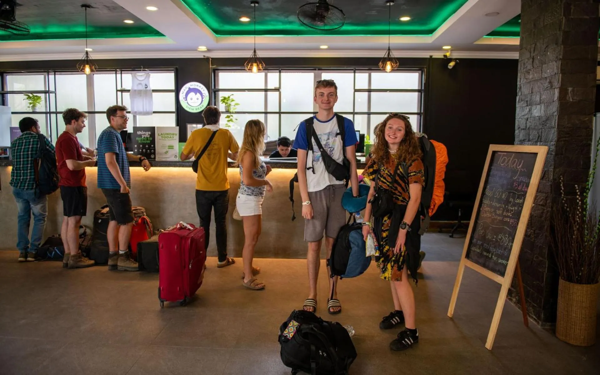 Lobby or reception in Mad Monkey Hostel Siem Reap