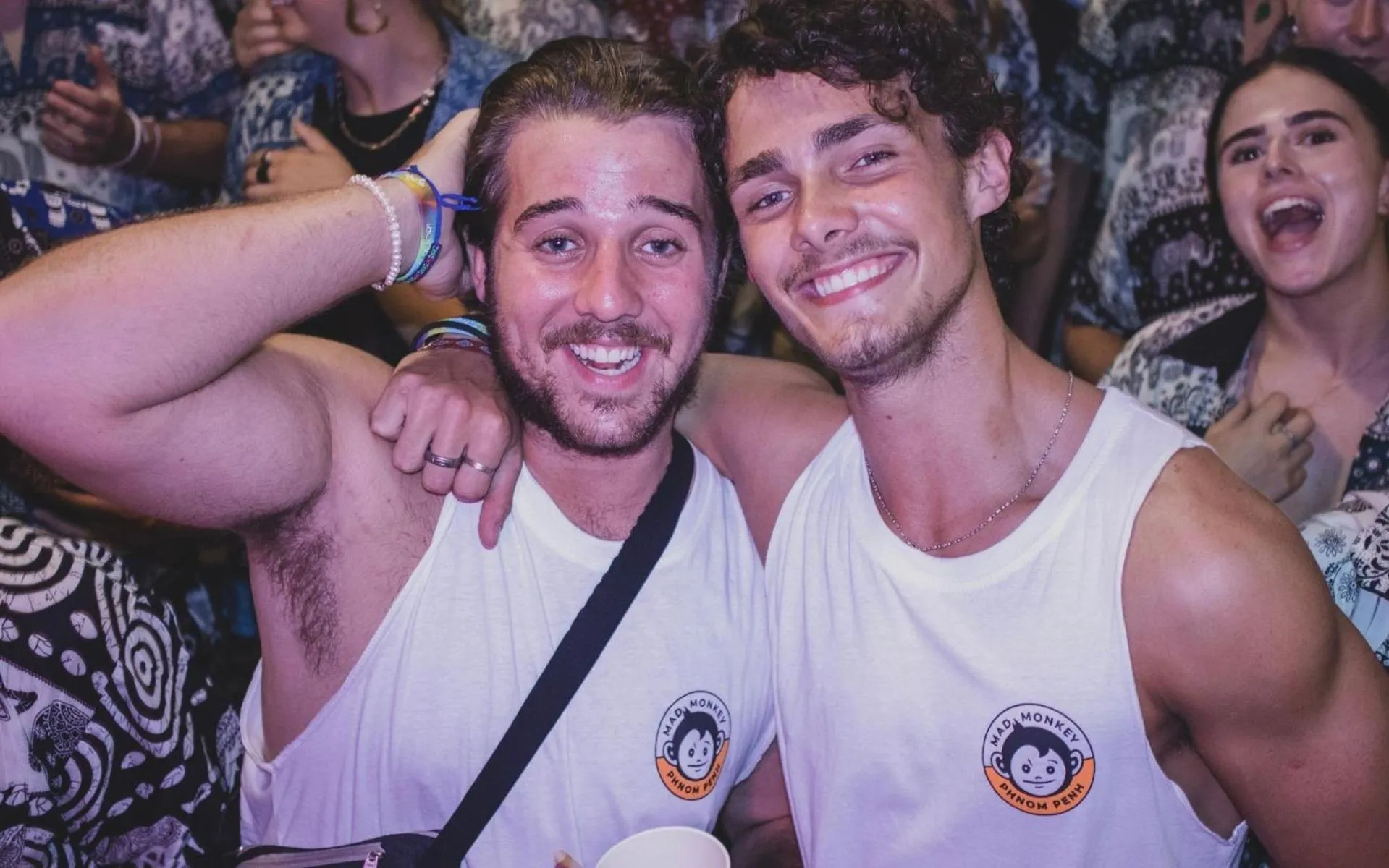 group of guests in Mad Monkey Hostel Phnom Penh