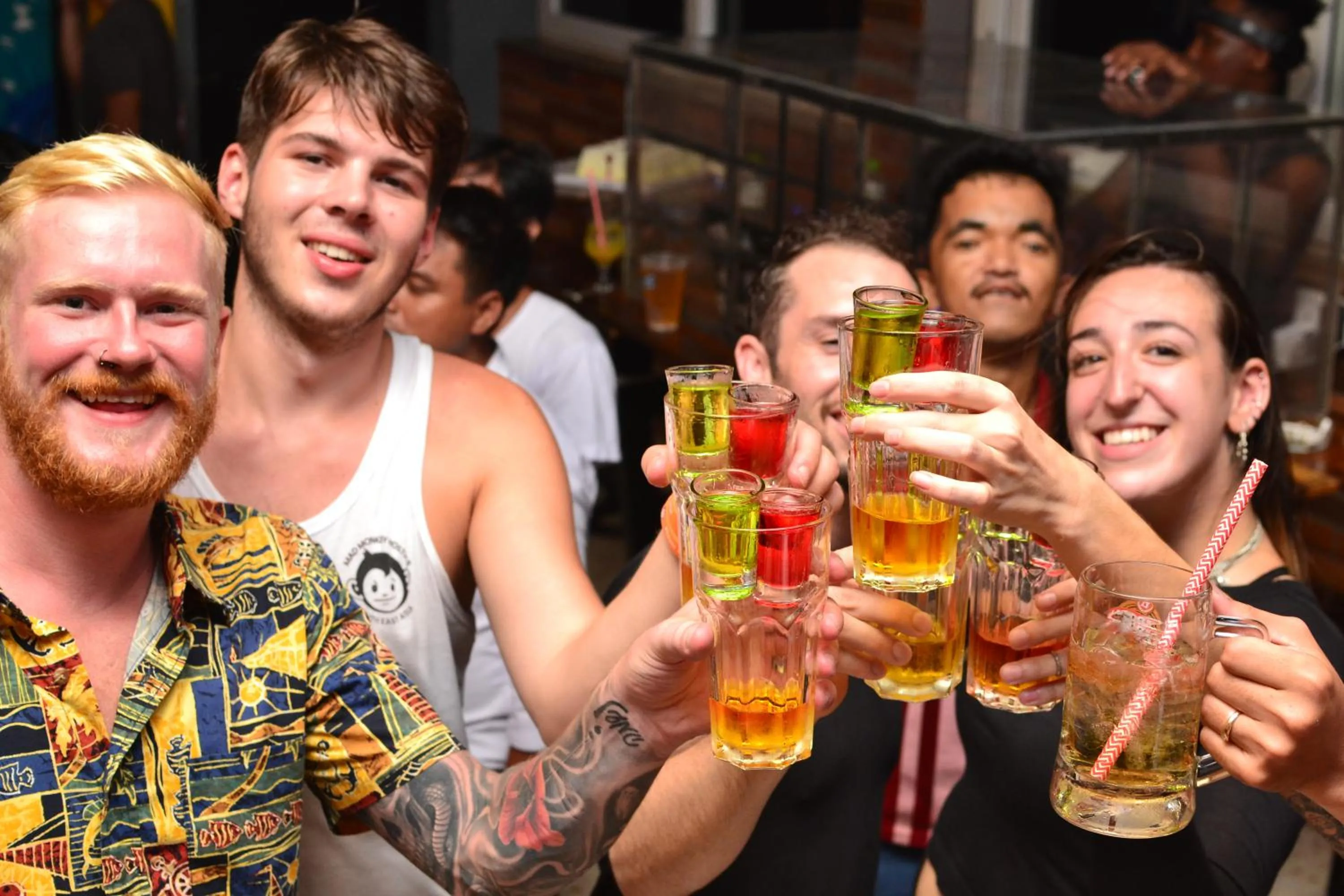 Drinks in Mad Monkey Hostel Phnom Penh