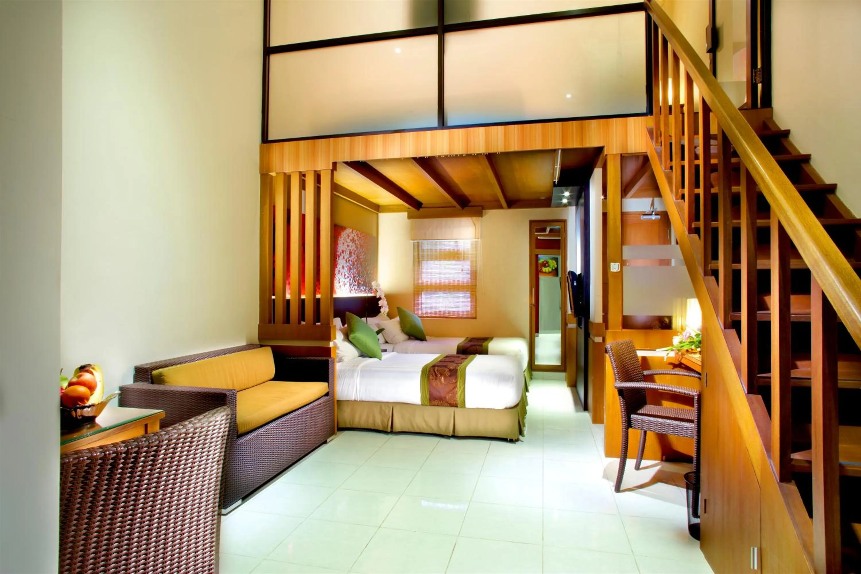 Living room, Bed in The Banyumas Villa