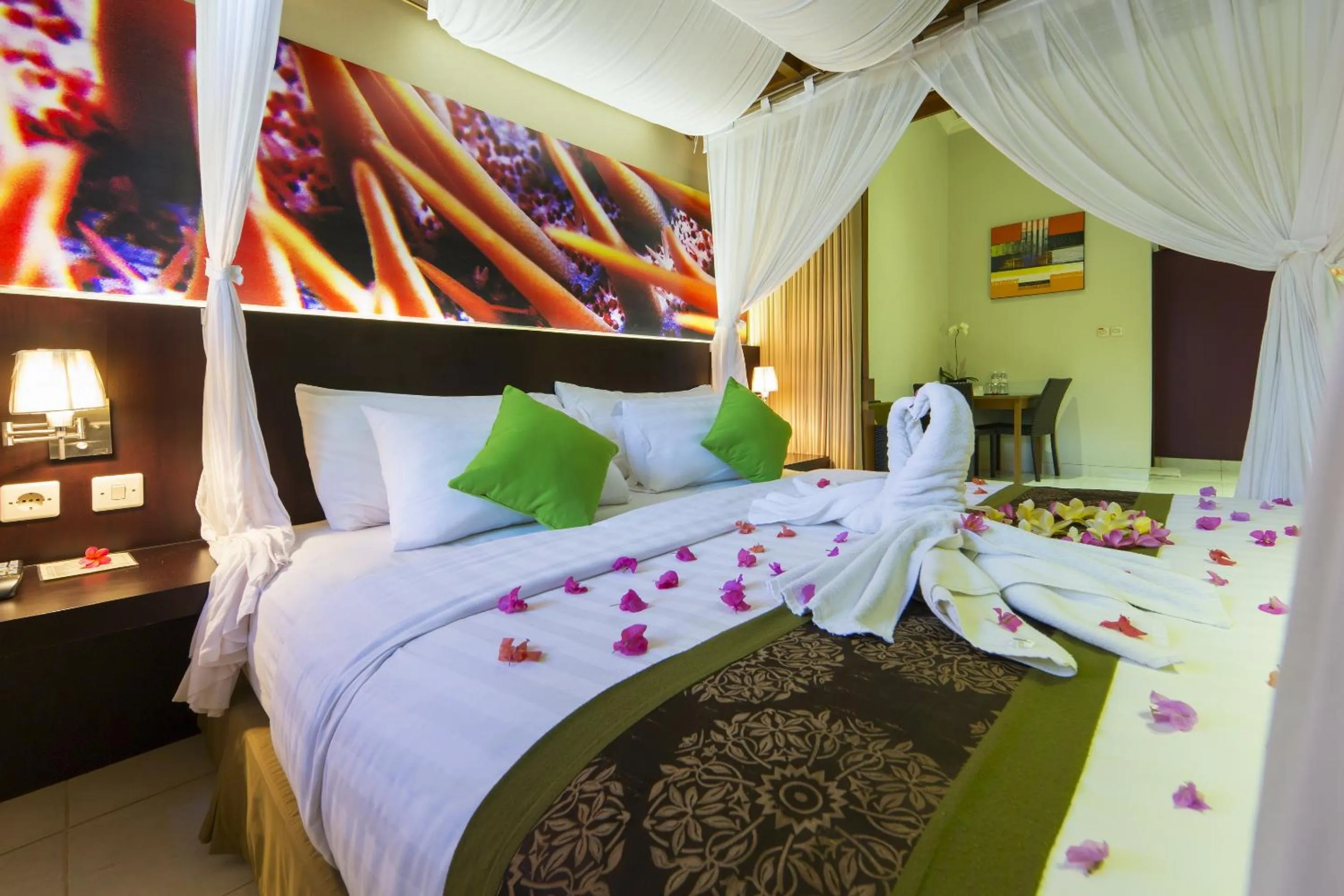 Decorative detail, Bed in The Banyumas Villa