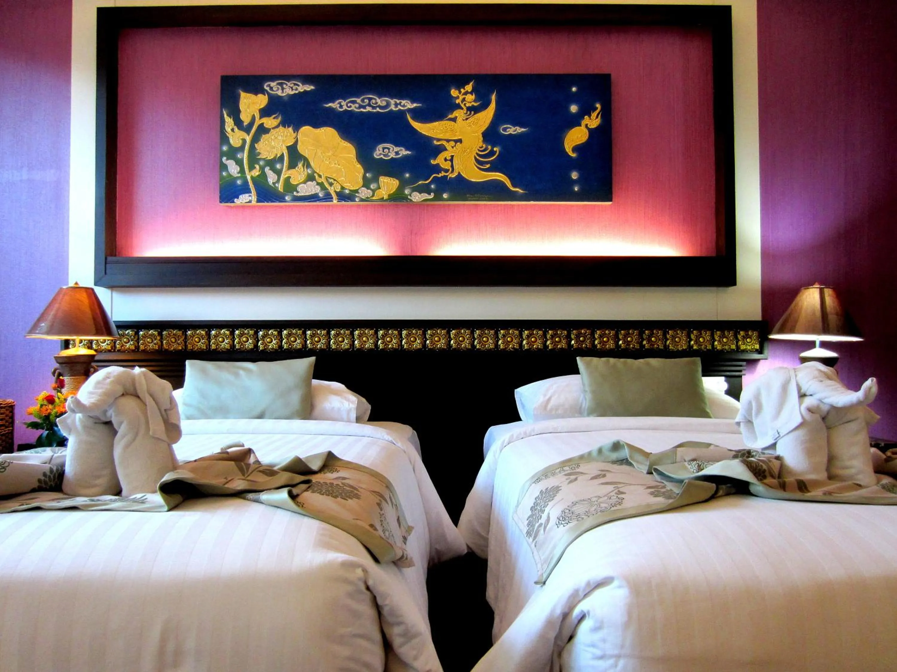 Bed in Mountain Creek Wellness Resort Chiangmai
