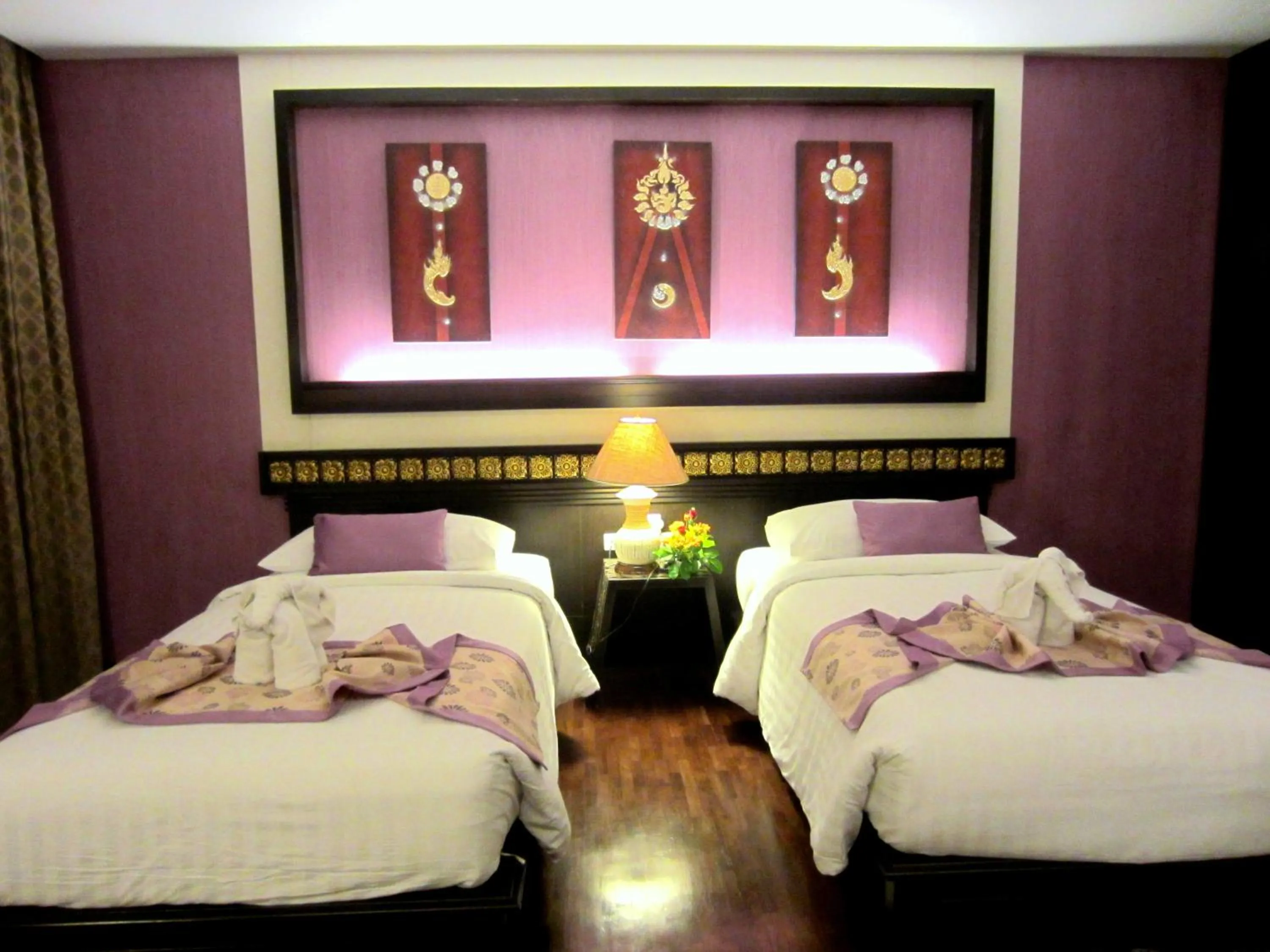 Bed in Mountain Creek Wellness Resort Chiangmai