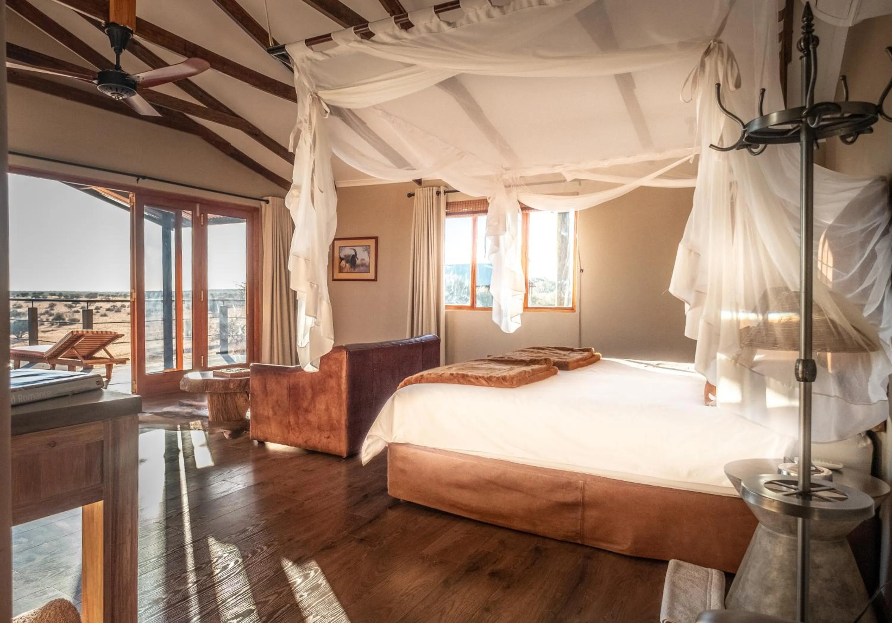 Bed in Bagatelle Kalahari Game Ranch