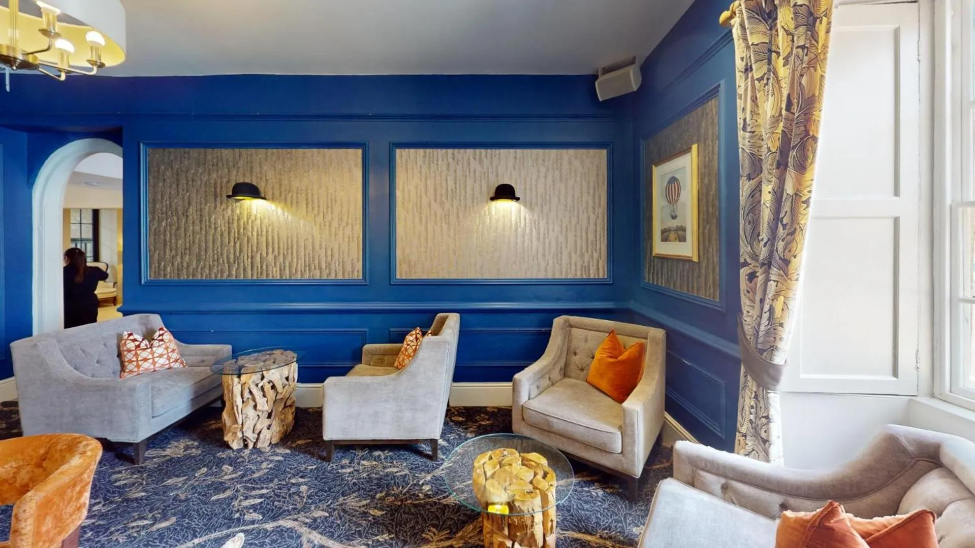 Seating area in The Haycock Manor Hotel