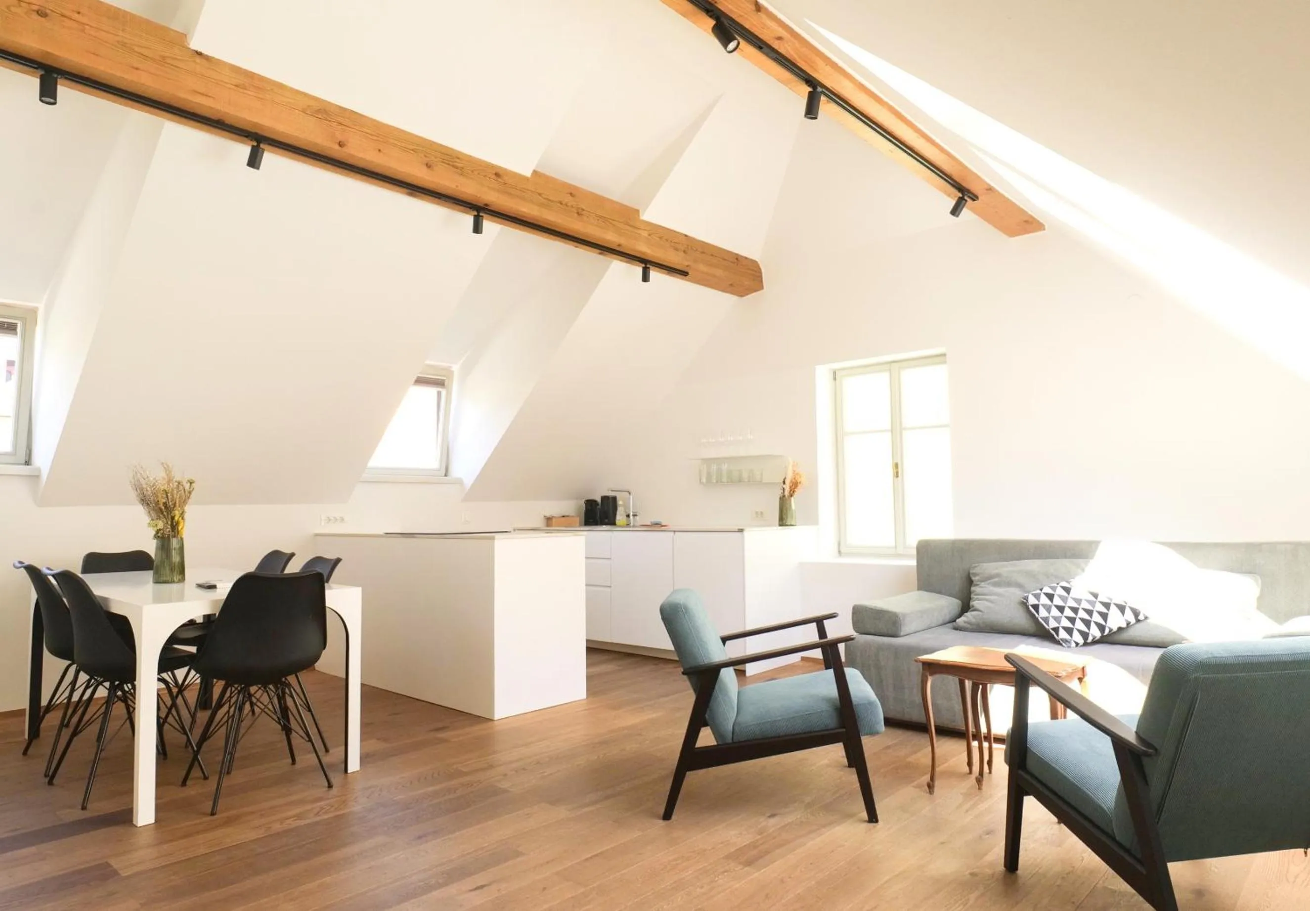 Two-Bedroom Apartment with River View in Central Riverside Apartments Meščanka