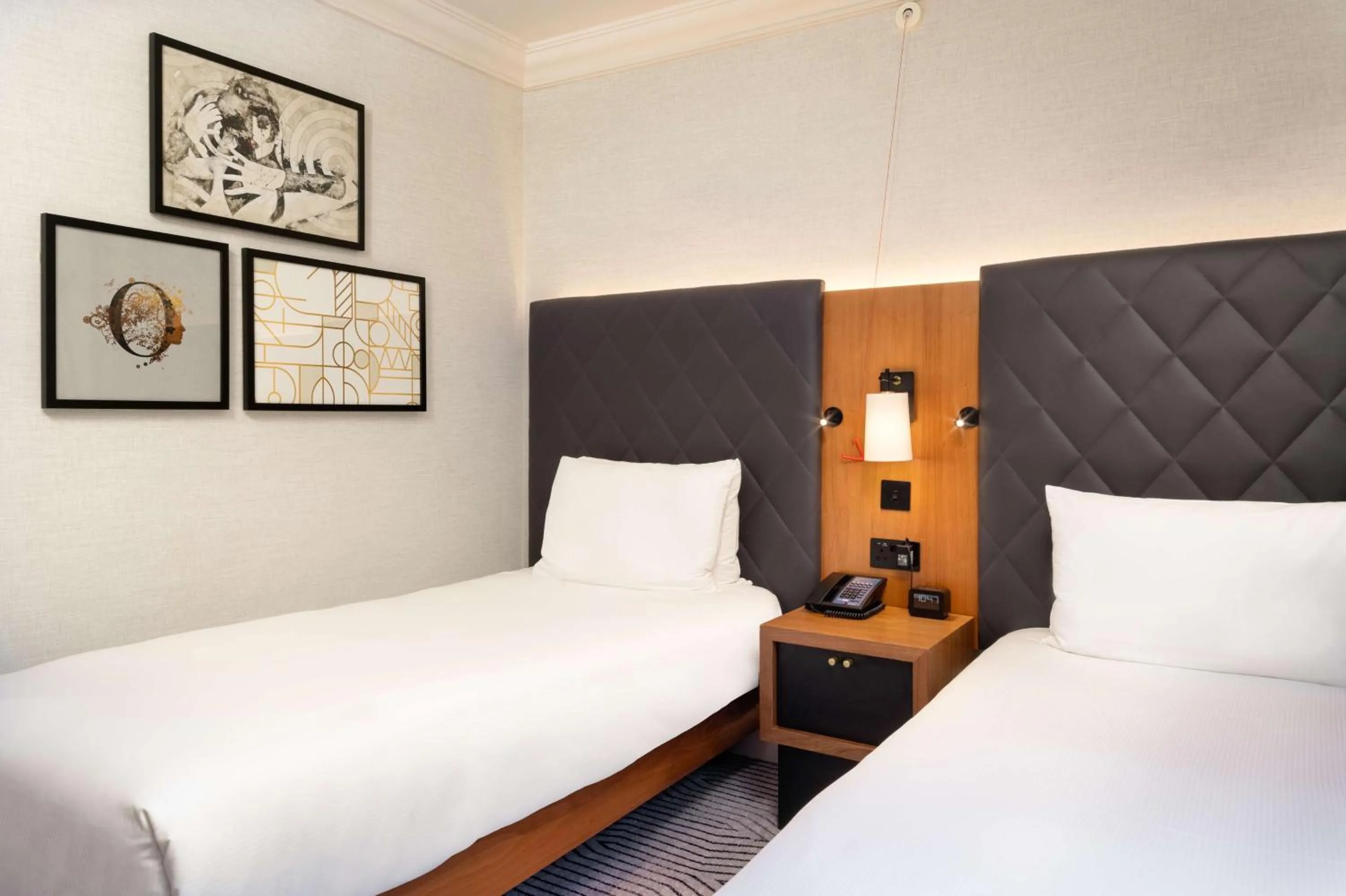 Bed in Hilton London Olympia