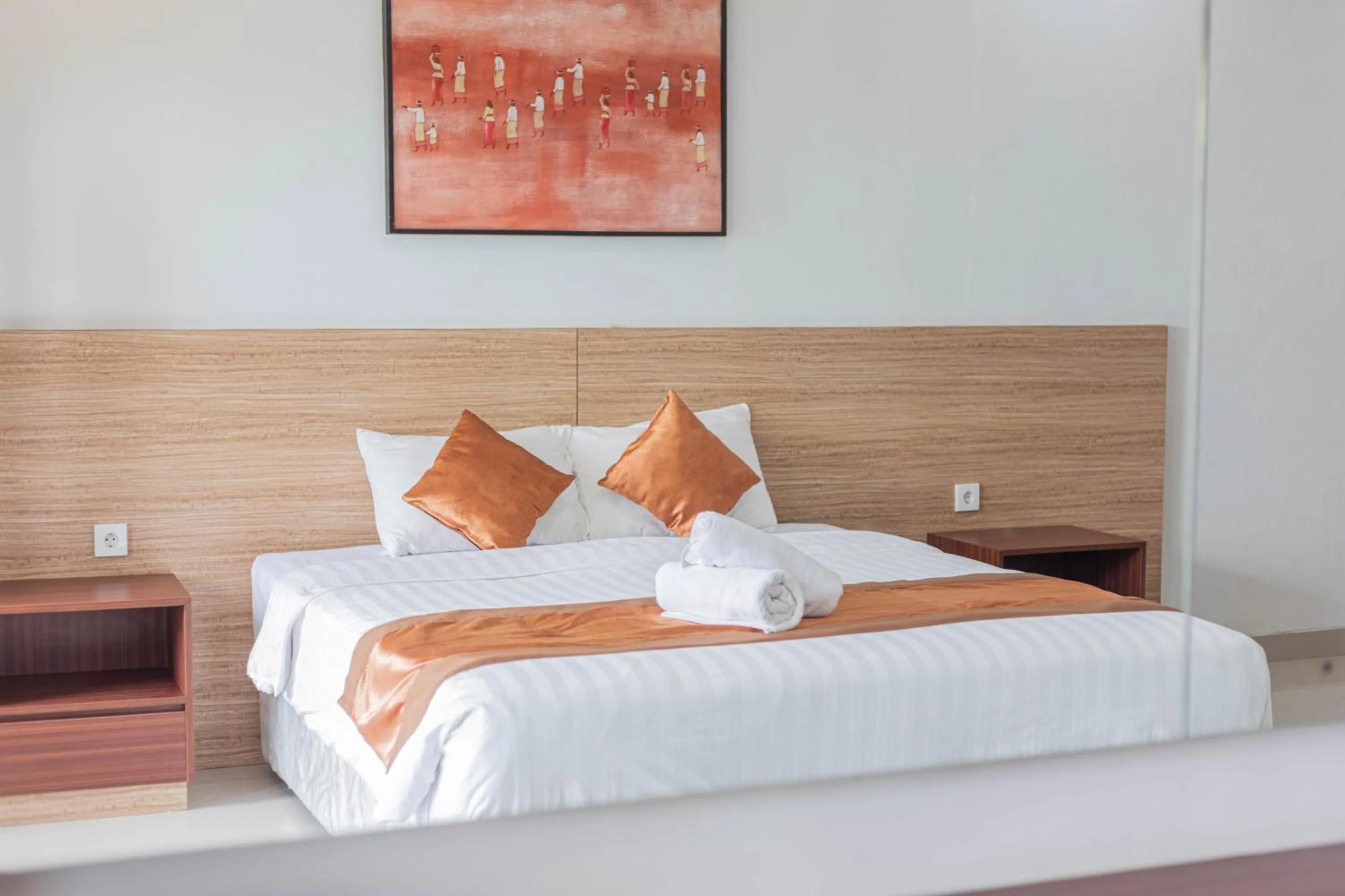 Bed in Mandhasativa Homestay