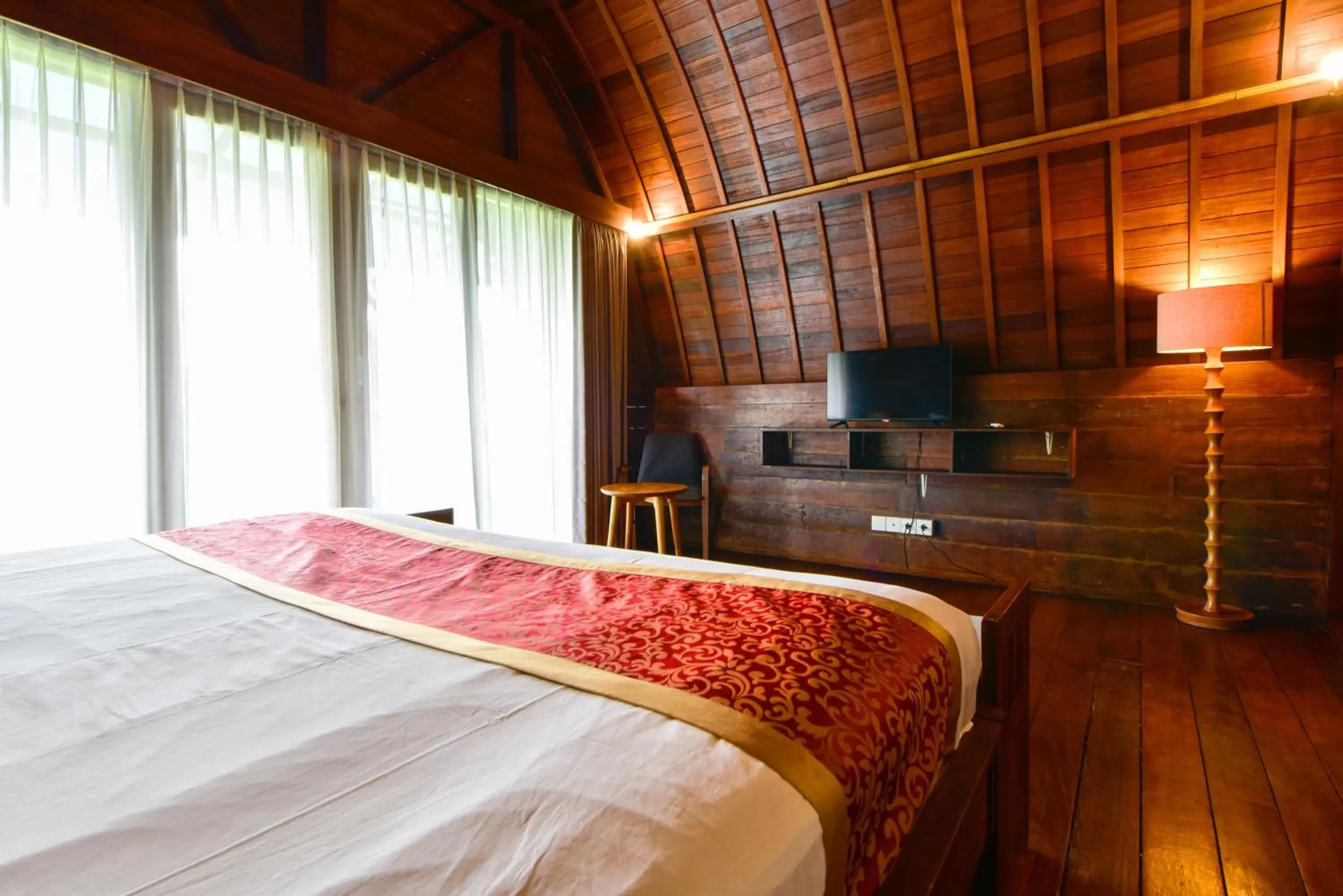 Bedroom, Bed in The Lumbung Wood Villa Bedroom, Bed in The Lumbung Wood Villa