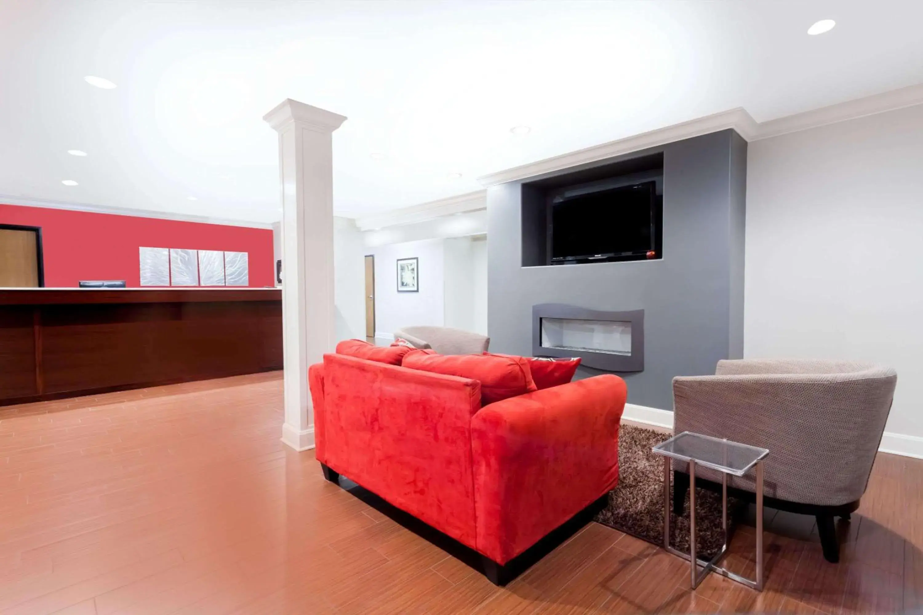 Lobby or reception in Ramada by Wyndham Tell City Lobby or reception in Ramada by Wyndham Tell City