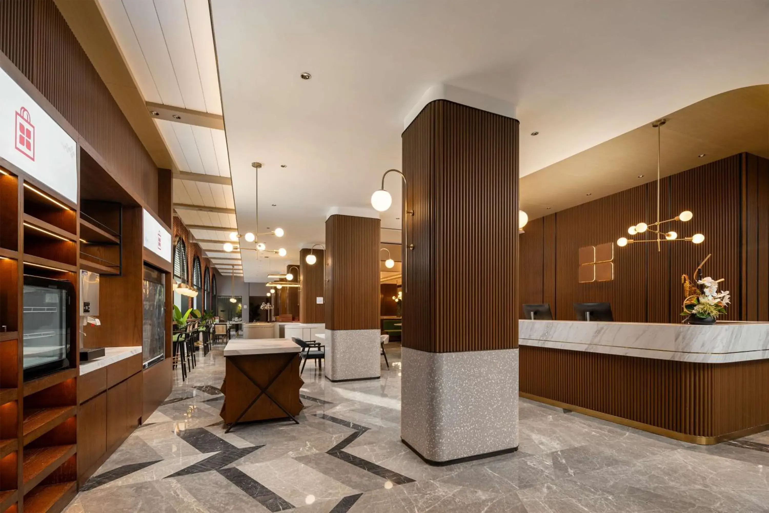 Lobby or reception in Hilton Garden Inn Shanghai Caoyang Lobby or reception in Hilton Garden Inn Shanghai Caoyang