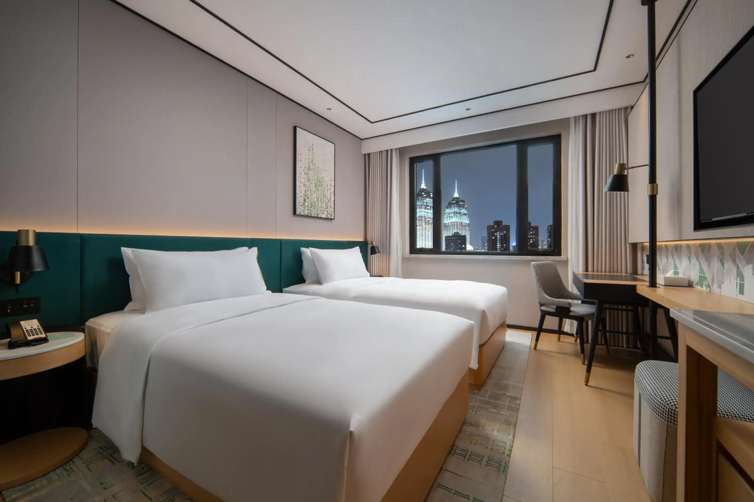 Bed in Hilton Garden Inn Shanghai Caoyang Bed in Hilton Garden Inn Shanghai Caoyang