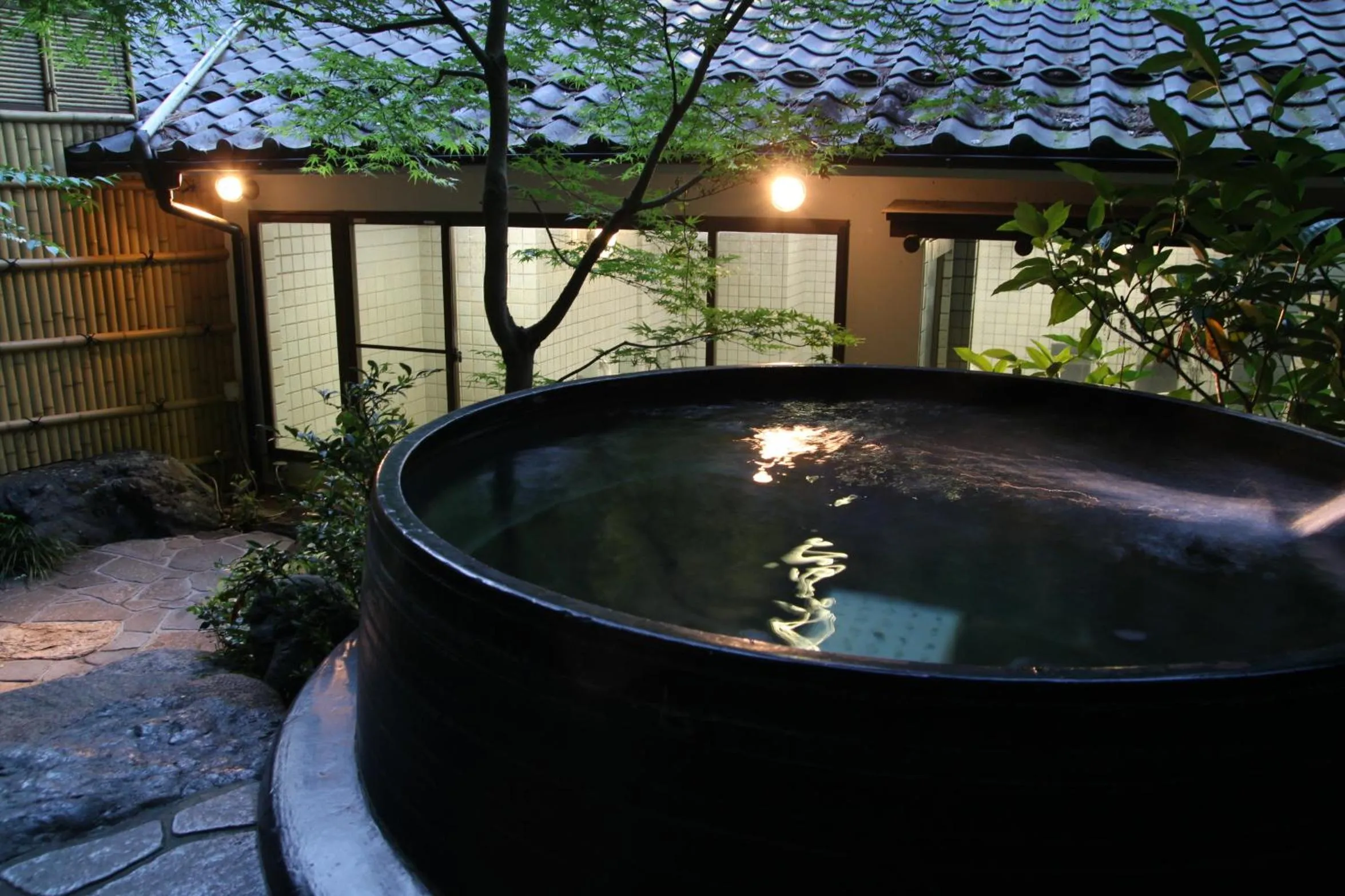Hot Spring Bath in Kyo no Minshuku Ohara no Sato