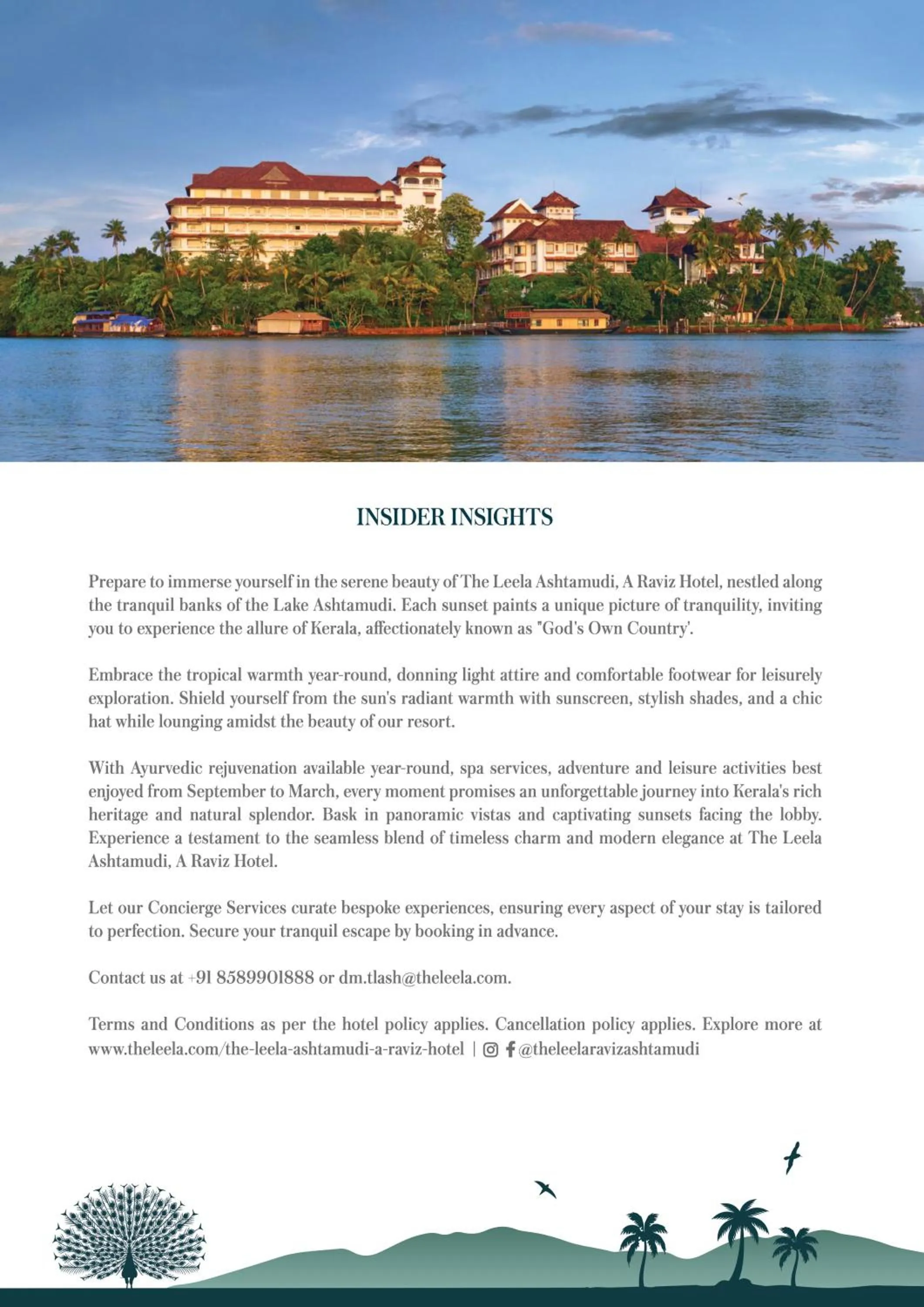 Lake view in The Leela Ashtamudi, A Raviz Hotel