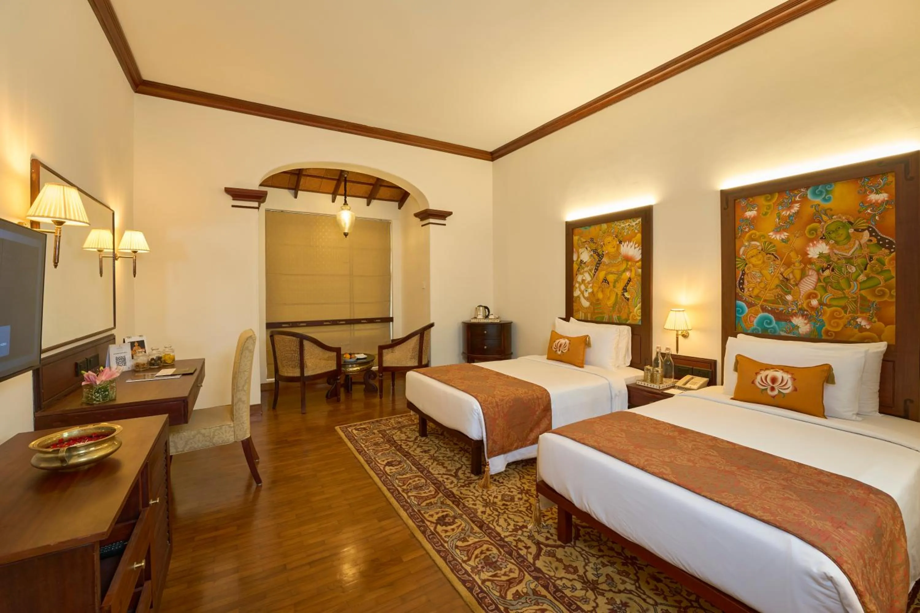 Bed in The Leela Ashtamudi, A Raviz Hotel