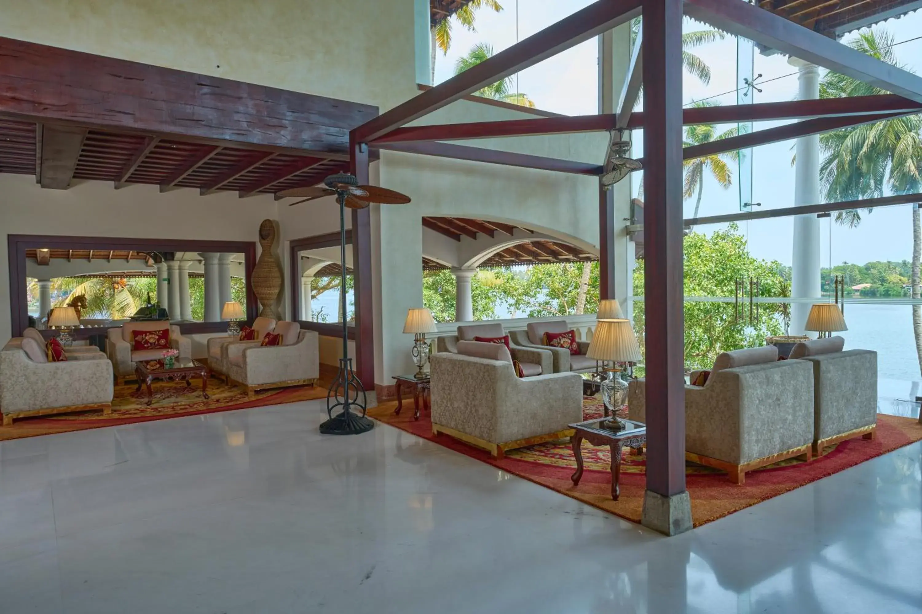 Lobby or reception in The Leela Ashtamudi, A Raviz Hotel Lobby or reception in The Leela Ashtamudi, A Raviz Hotel