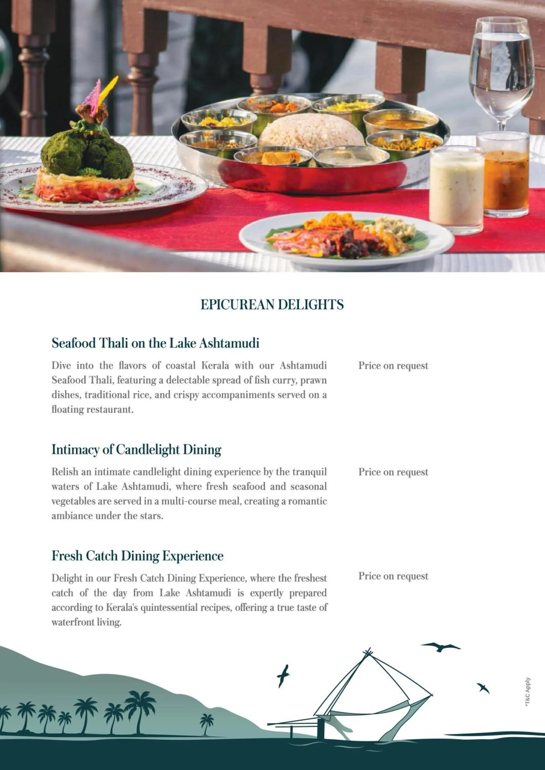 Food and drinks in The Leela Ashtamudi, A Raviz Hotel