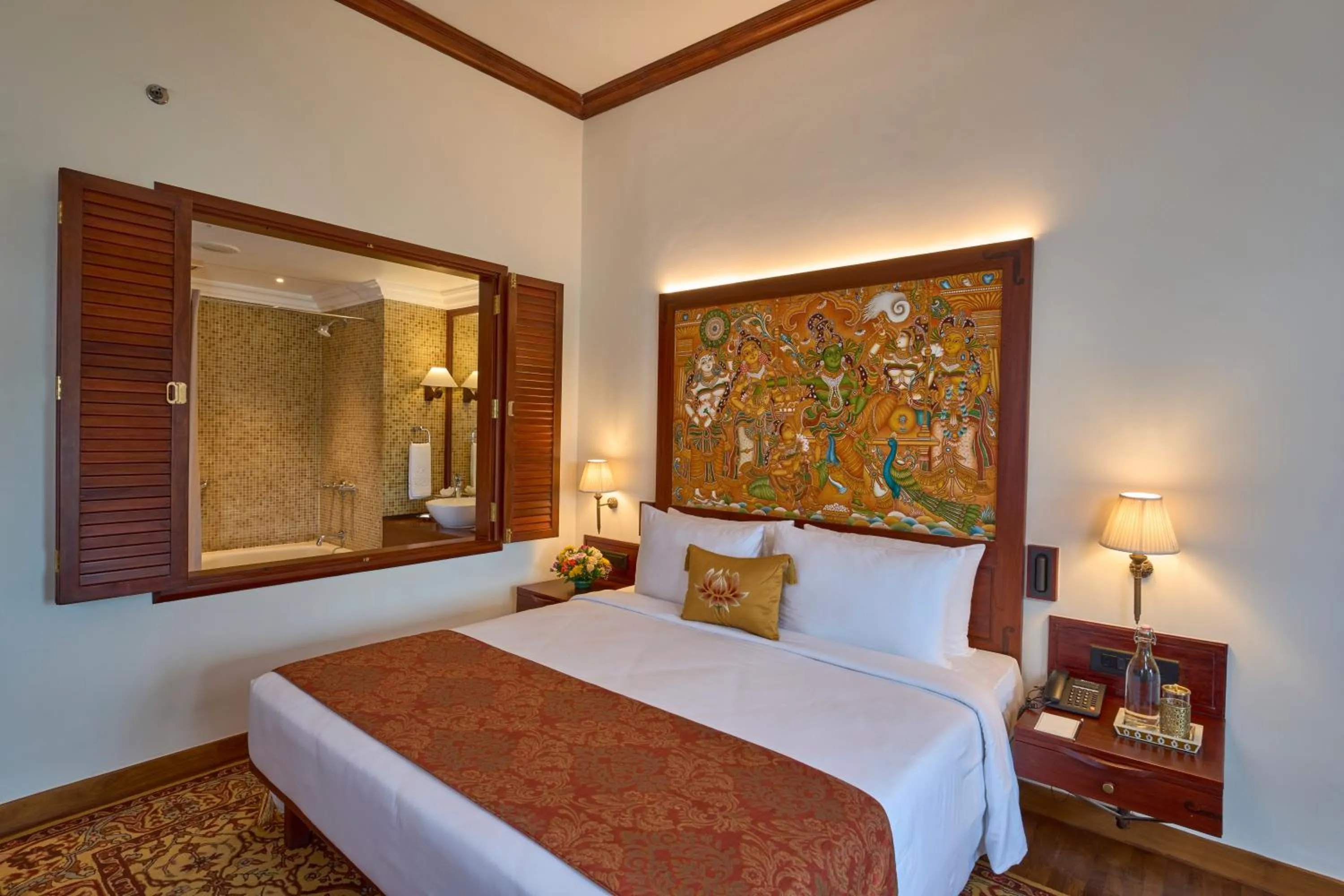 Bed in The Leela Ashtamudi, A Raviz Hotel