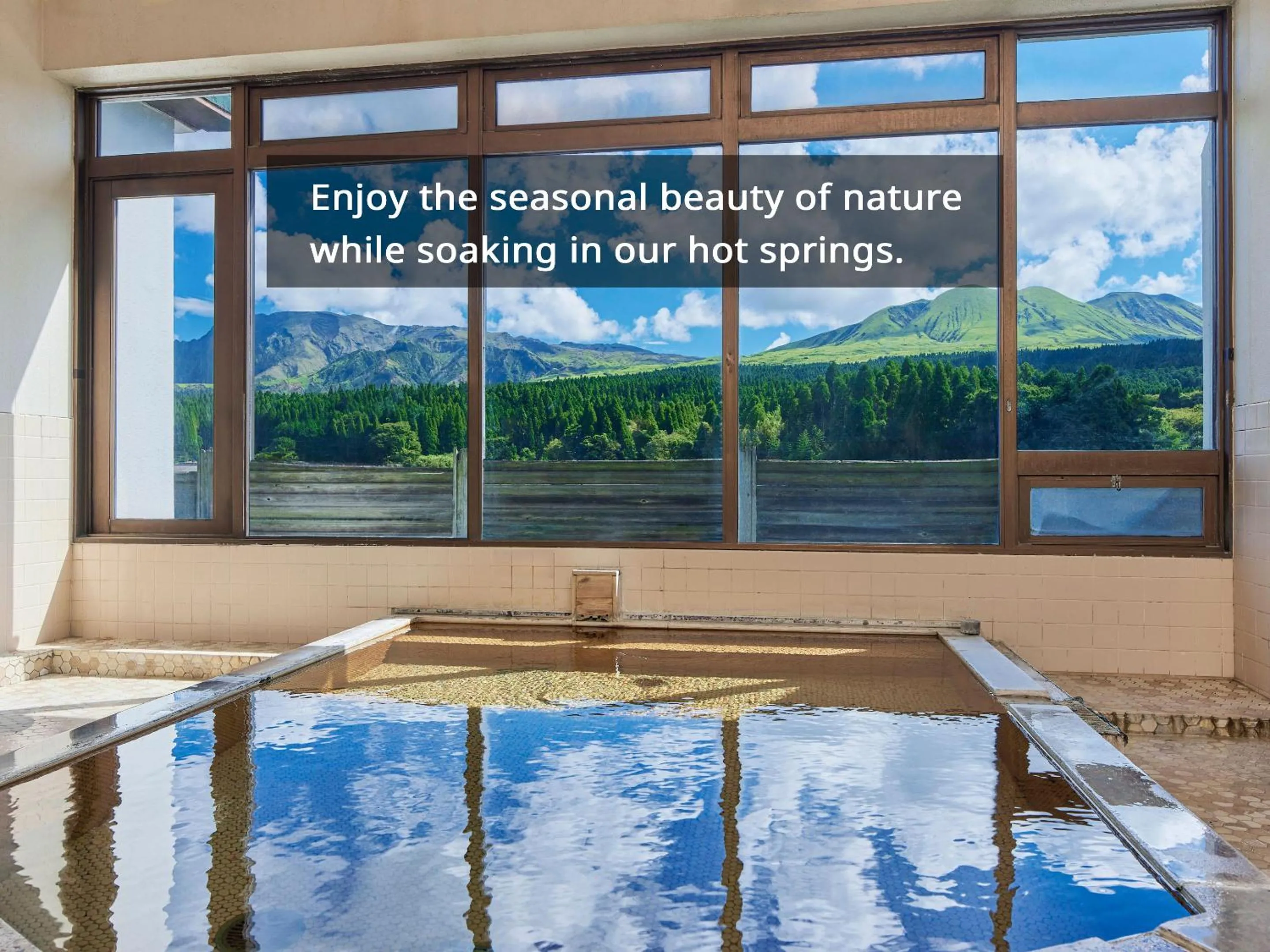 Hot Spring Bath in Kamenoi Hotel Aso Park Resort