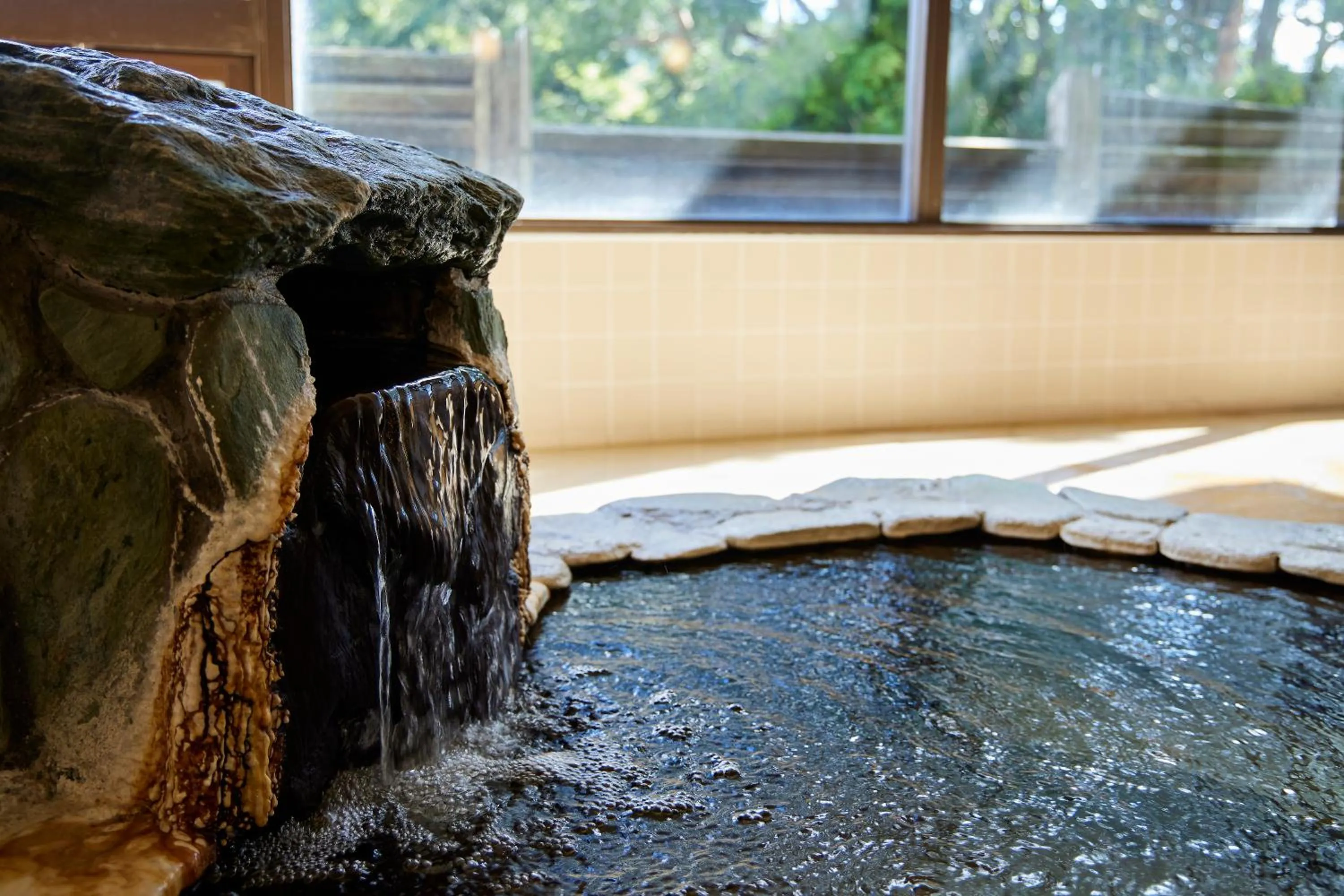 Hot Spring Bath in Kamenoi Hotel Aso Park Resort