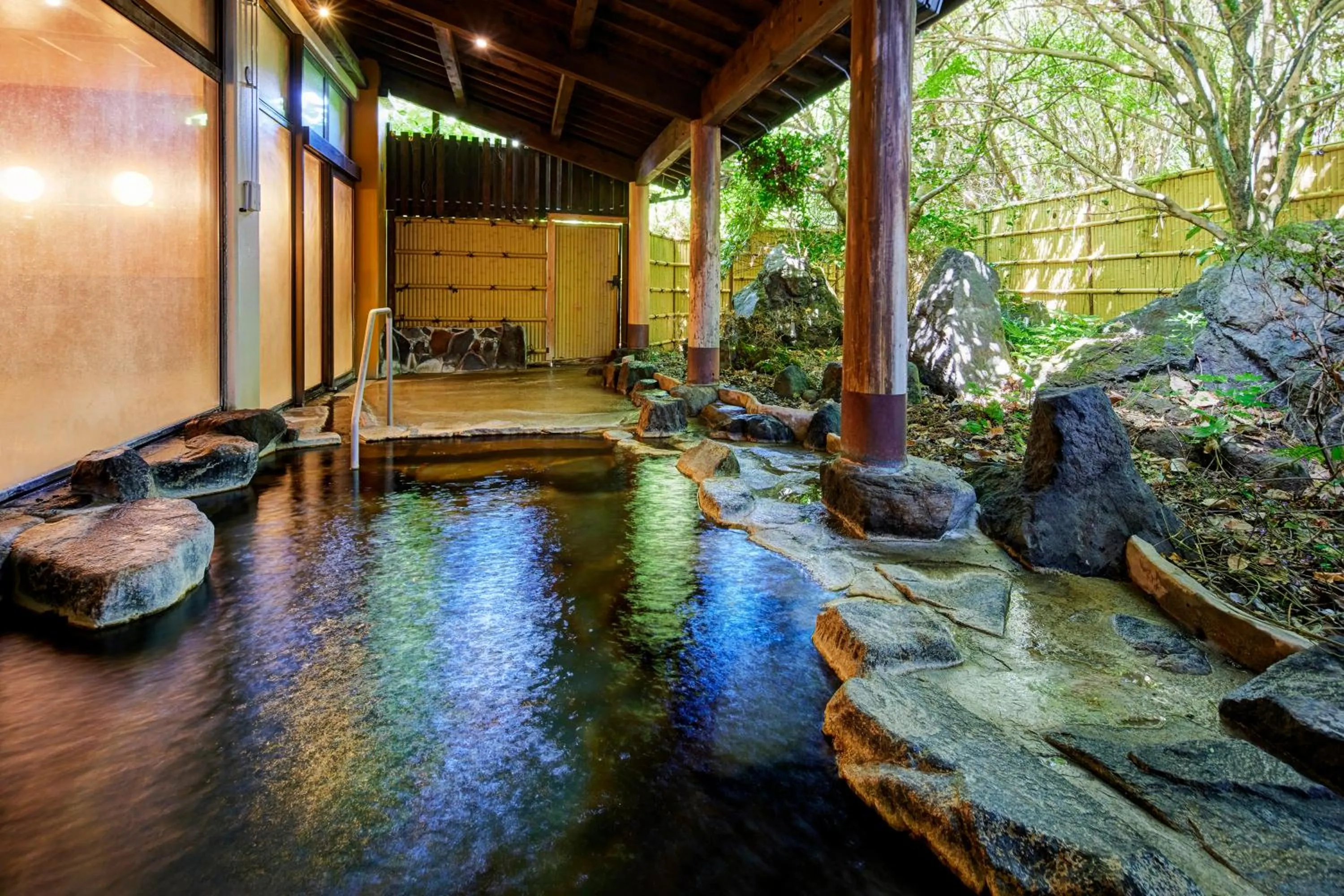 Hot Spring Bath in Kamenoi Hotel Aso Park Resort