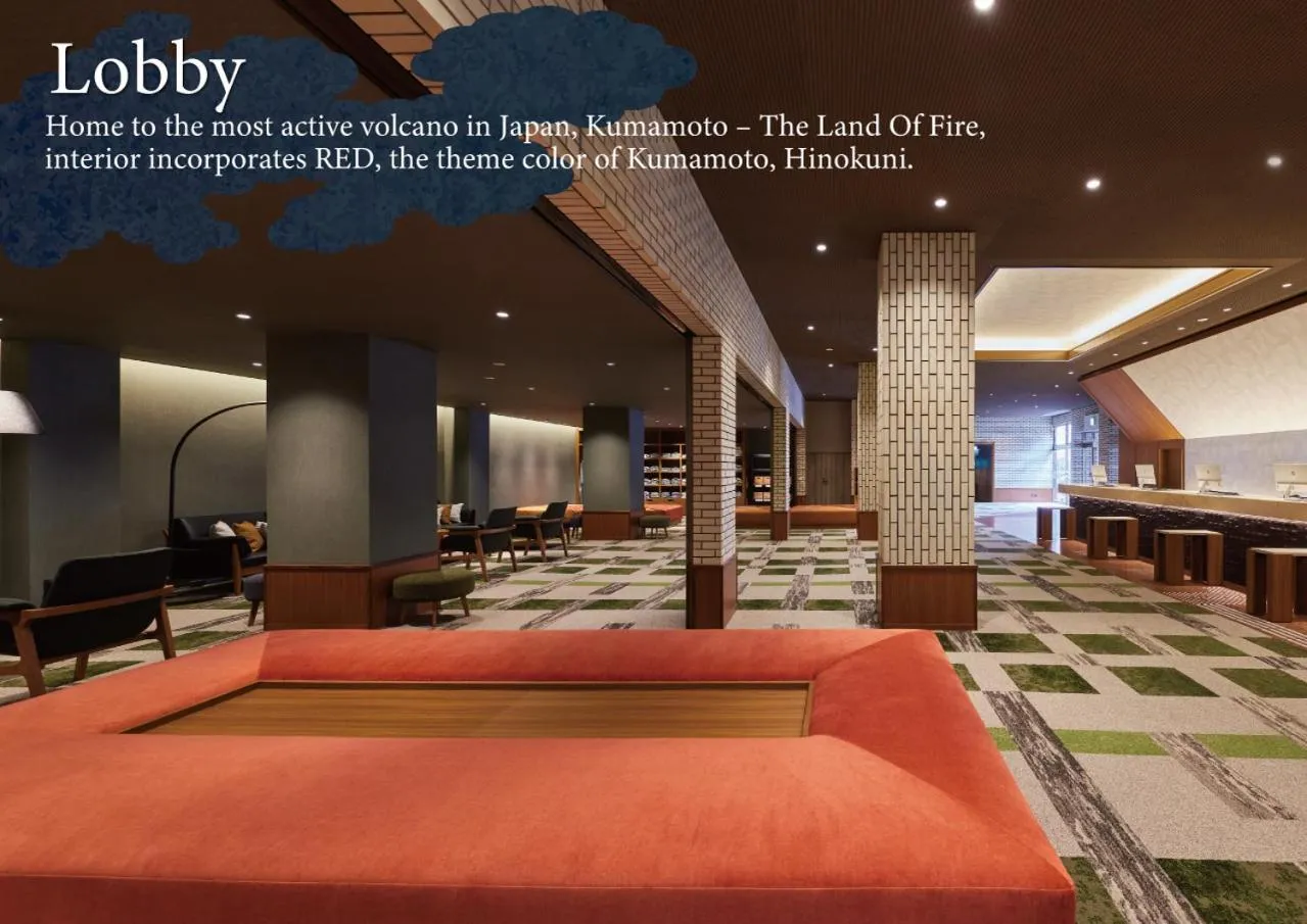 Lobby or reception in Kamenoi Hotel Aso Park Resort