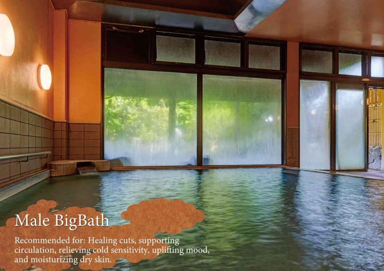 Hot Spring Bath in Kamenoi Hotel Aso Park Resort