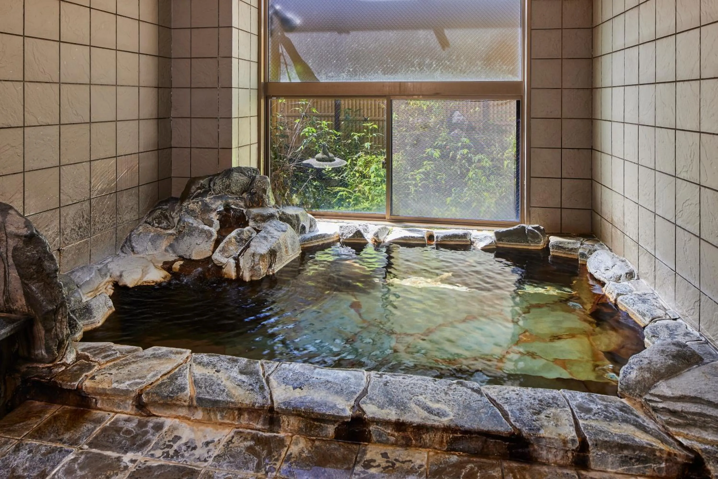 Hot Spring Bath in Kamenoi Hotel Aso Park Resort
