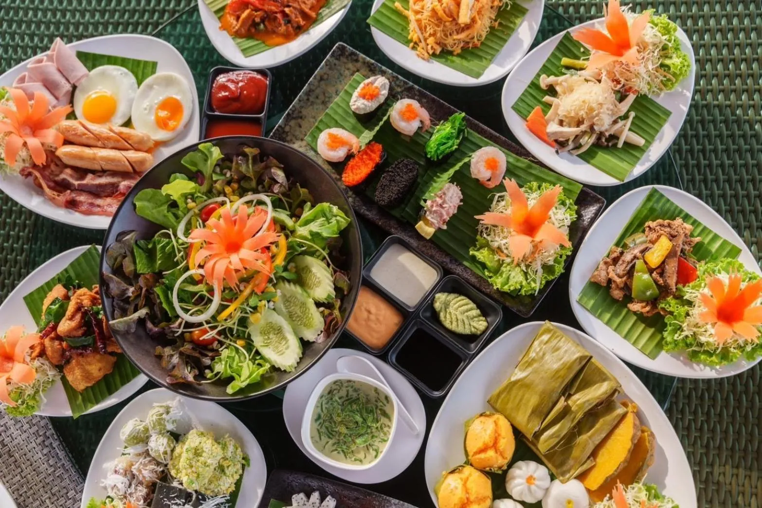 Buffet breakfast in Khum Damnoen Resort