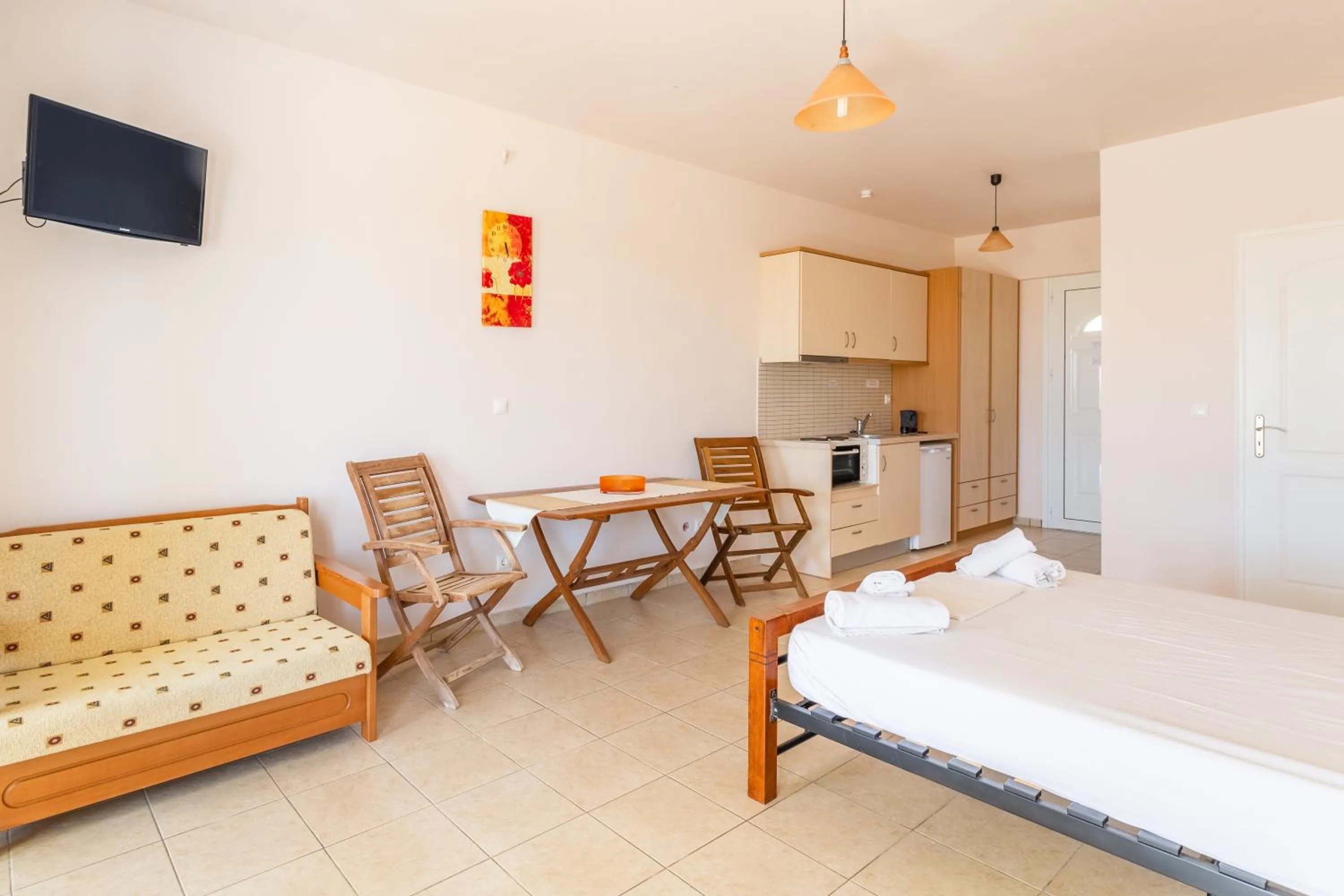 Bed in Hotel Aphrodite