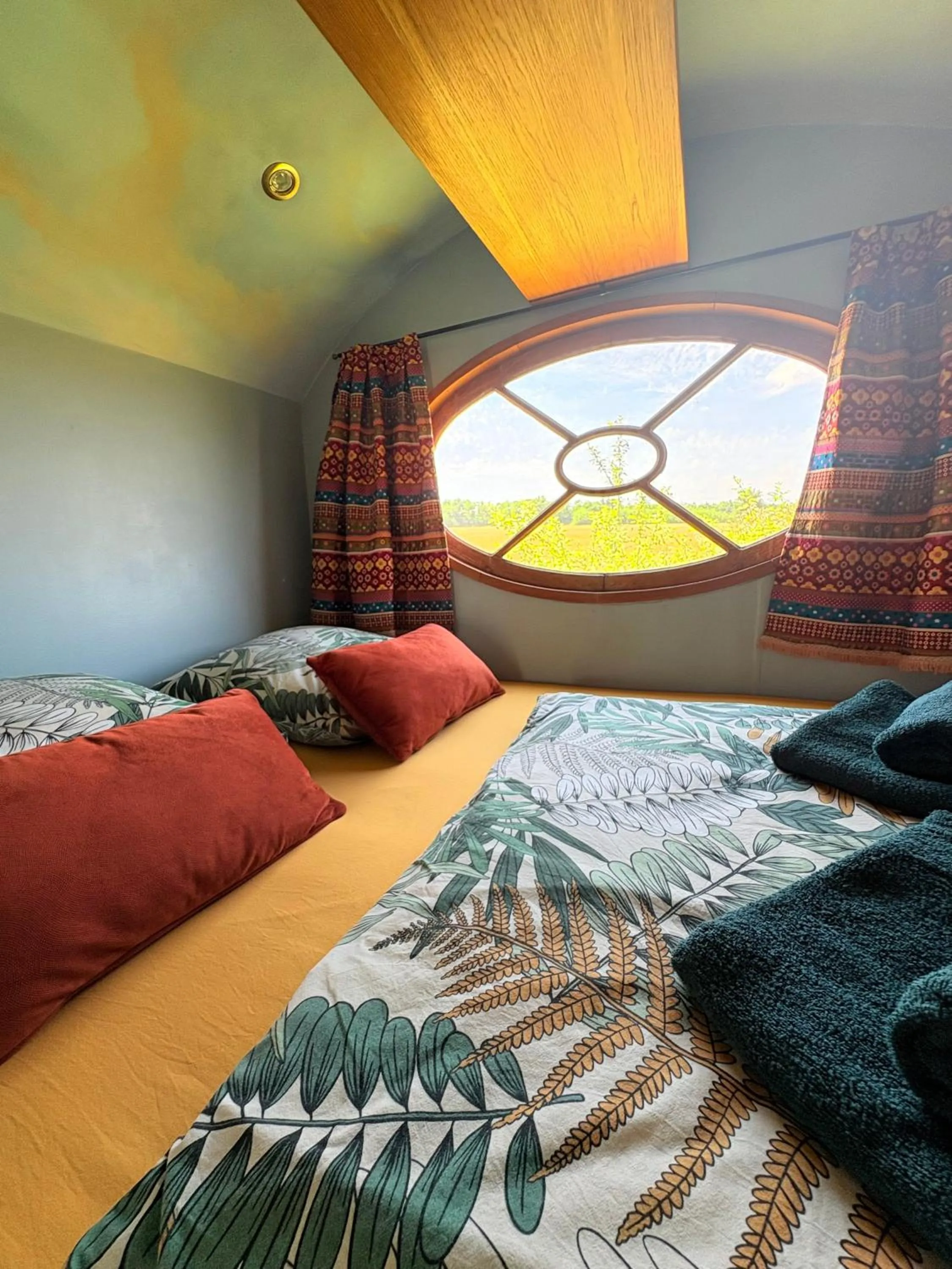 Photo of the whole room in La roulotte Champêtre des Grillots