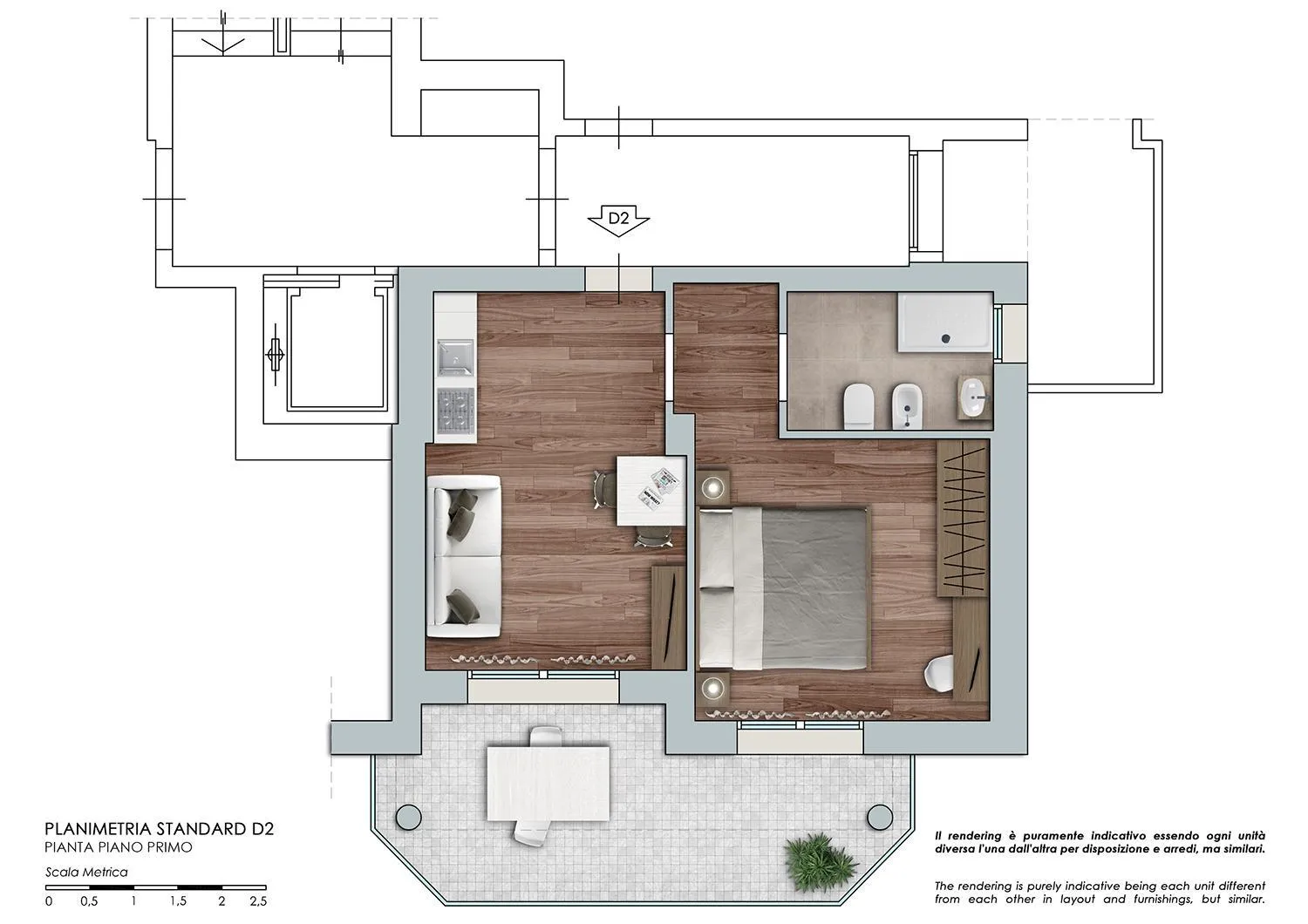 Floor plan in D-Place Hotel & Suite