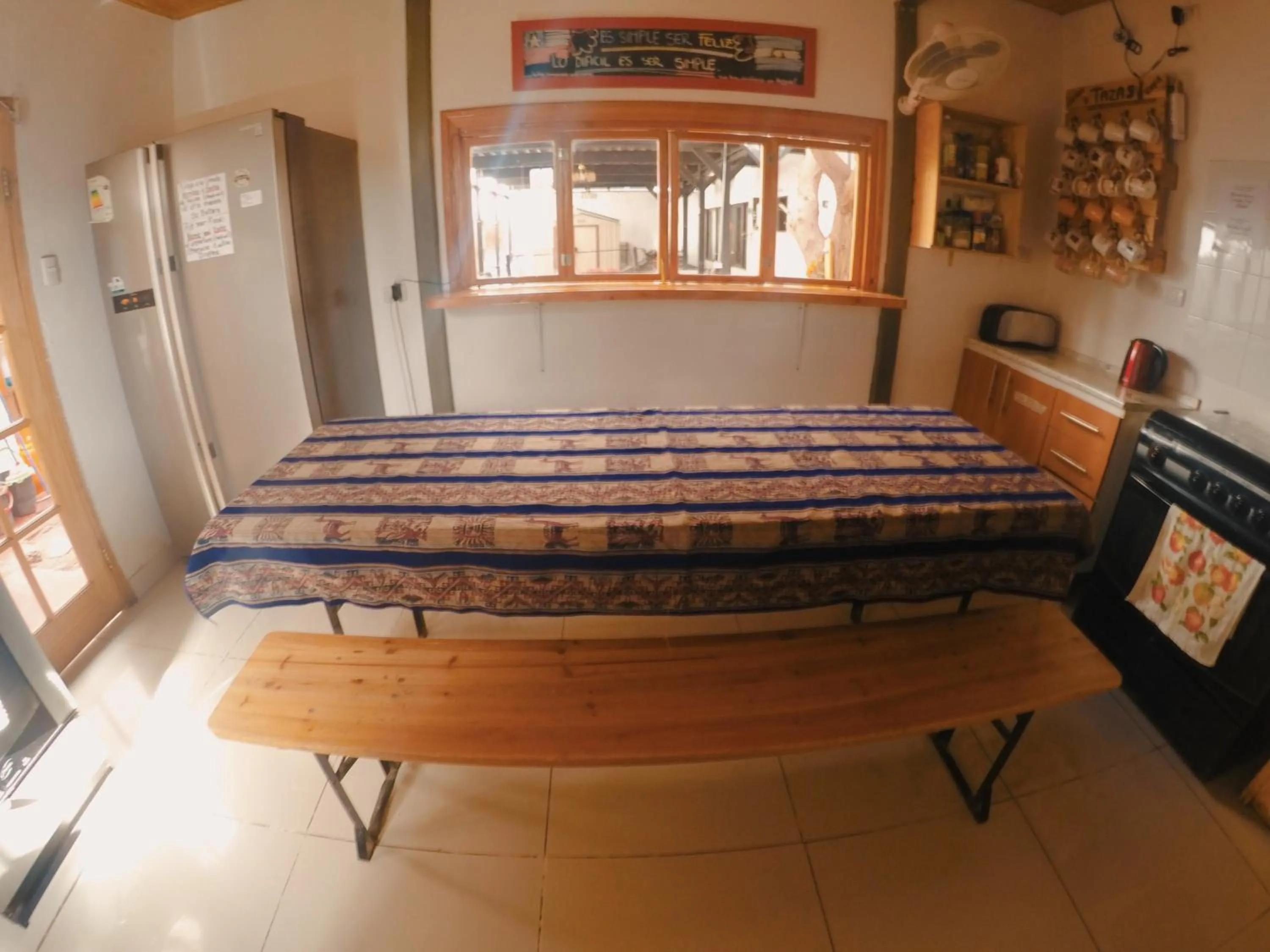 Communal kitchen in Rey Lagarto Hostel