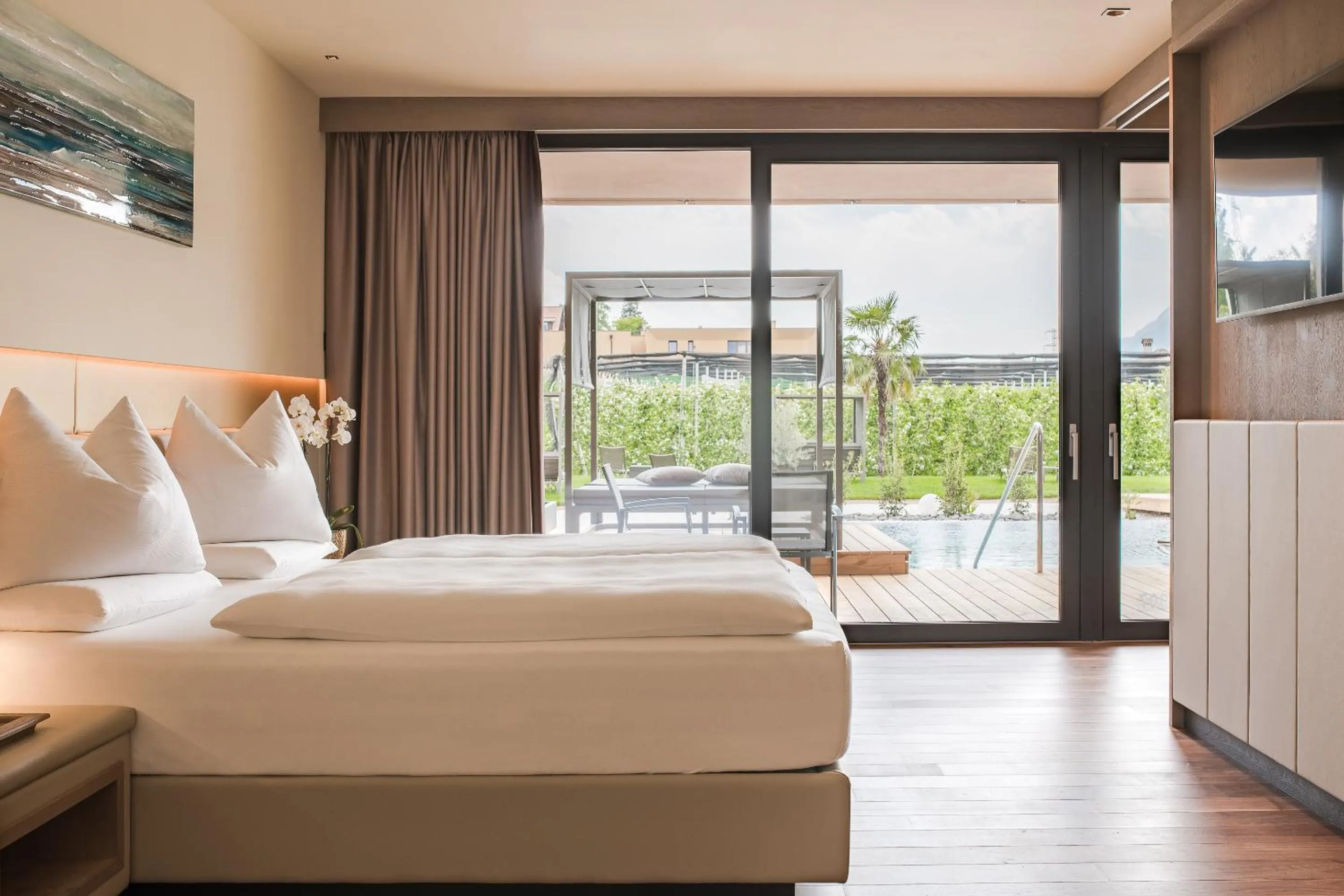 Bed in Weinegg Wellviva Resort