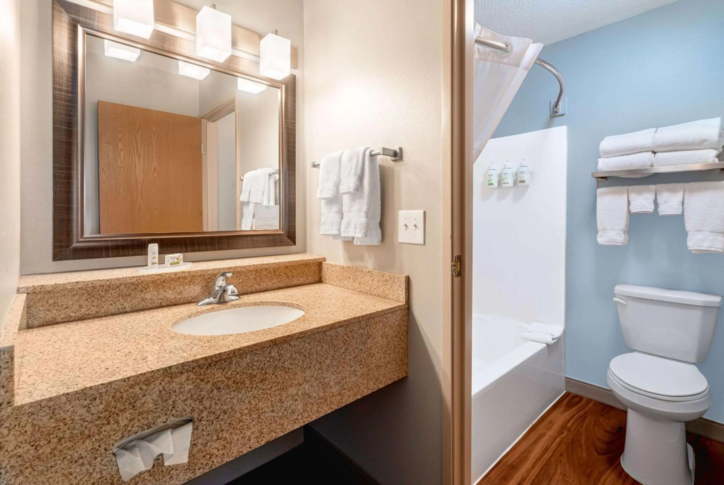 Bathroom in AmericInn by Wyndham Valley City Conference Center