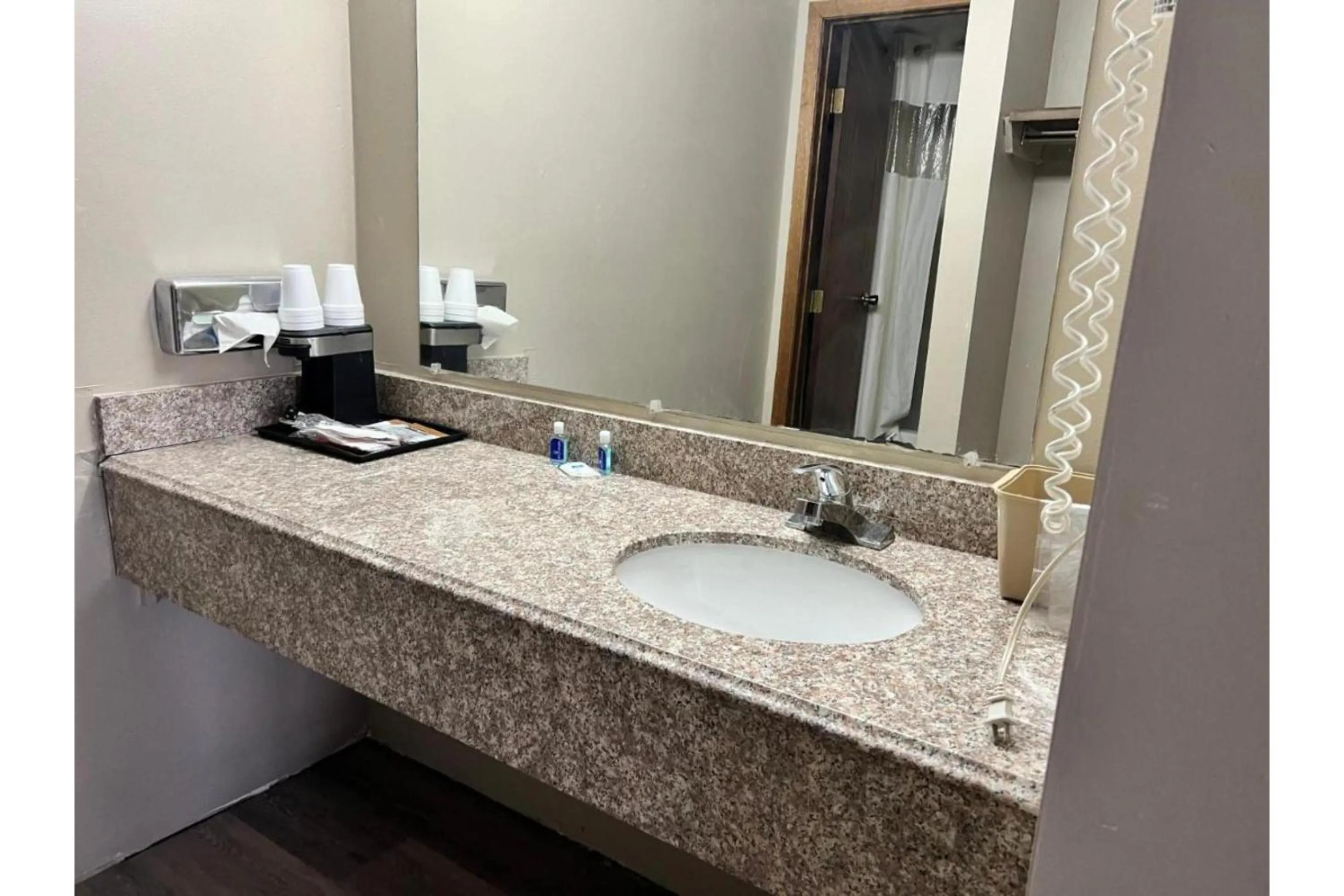 Bathroom in Devils Lake Inn By OYO Near Devils Lake Regional Airport