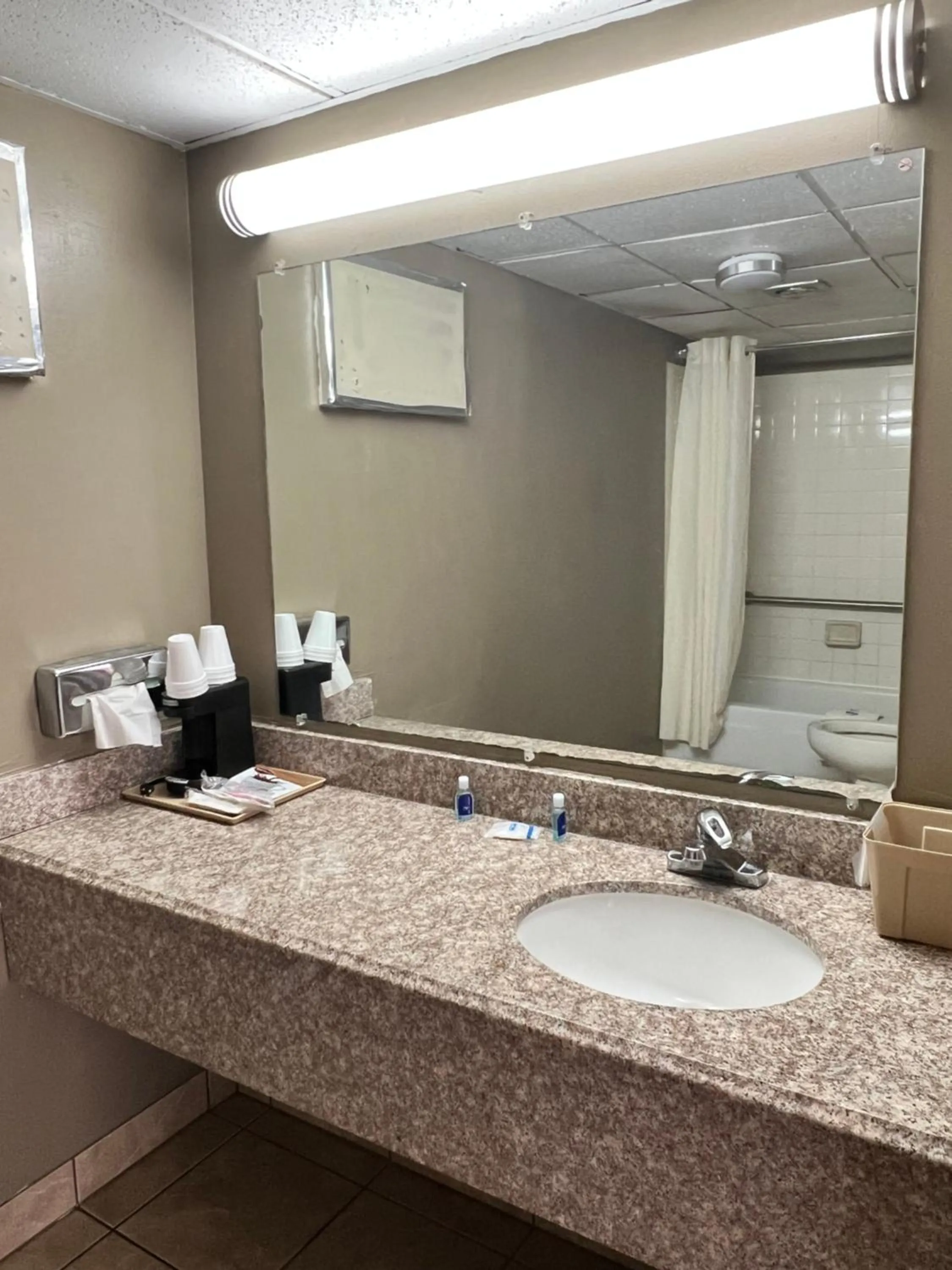 Bathroom in Devils Lake Inn By OYO Near Devils Lake Regional Airport