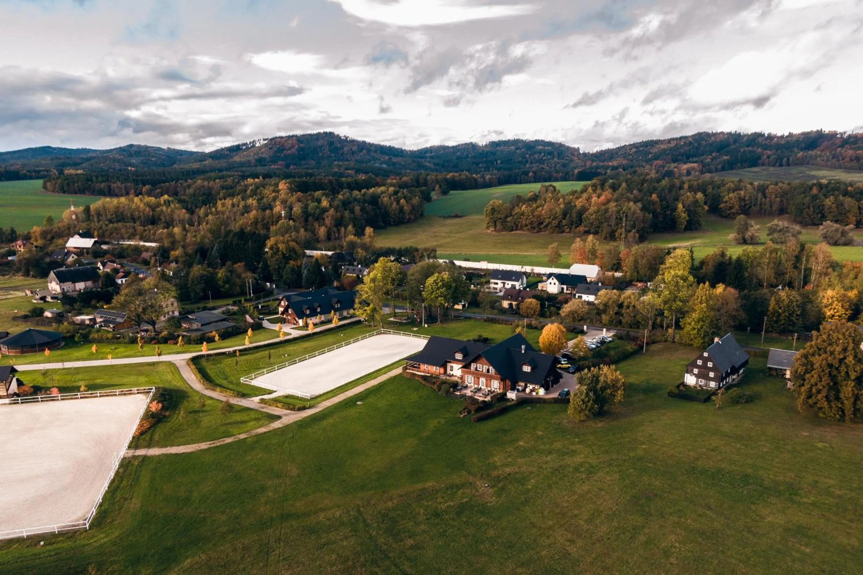 Bird's eye view in Apartmán-Hotel Jítravský Dvorec
