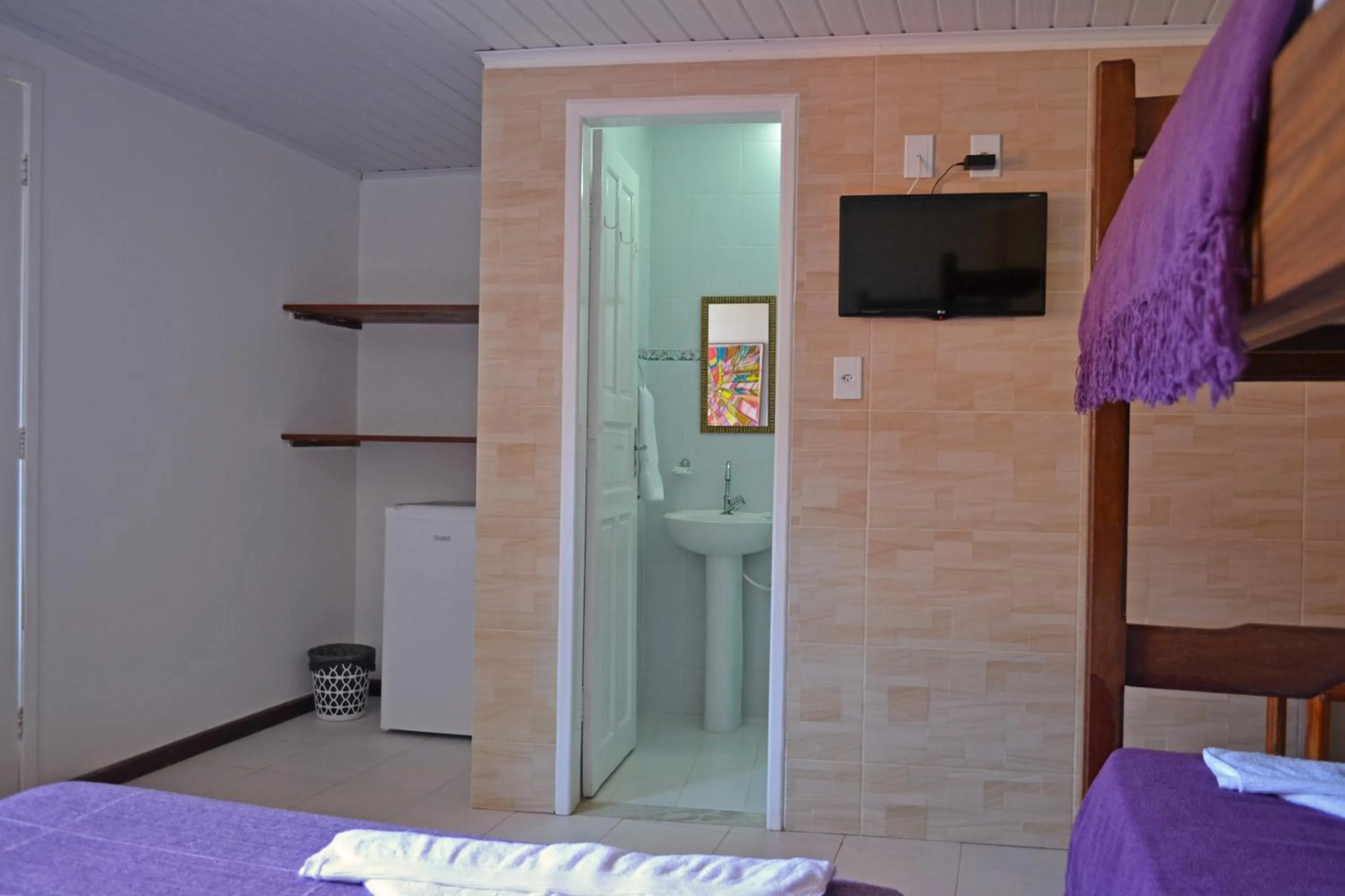 TV and multimedia, Bed in Pousada Aconchego