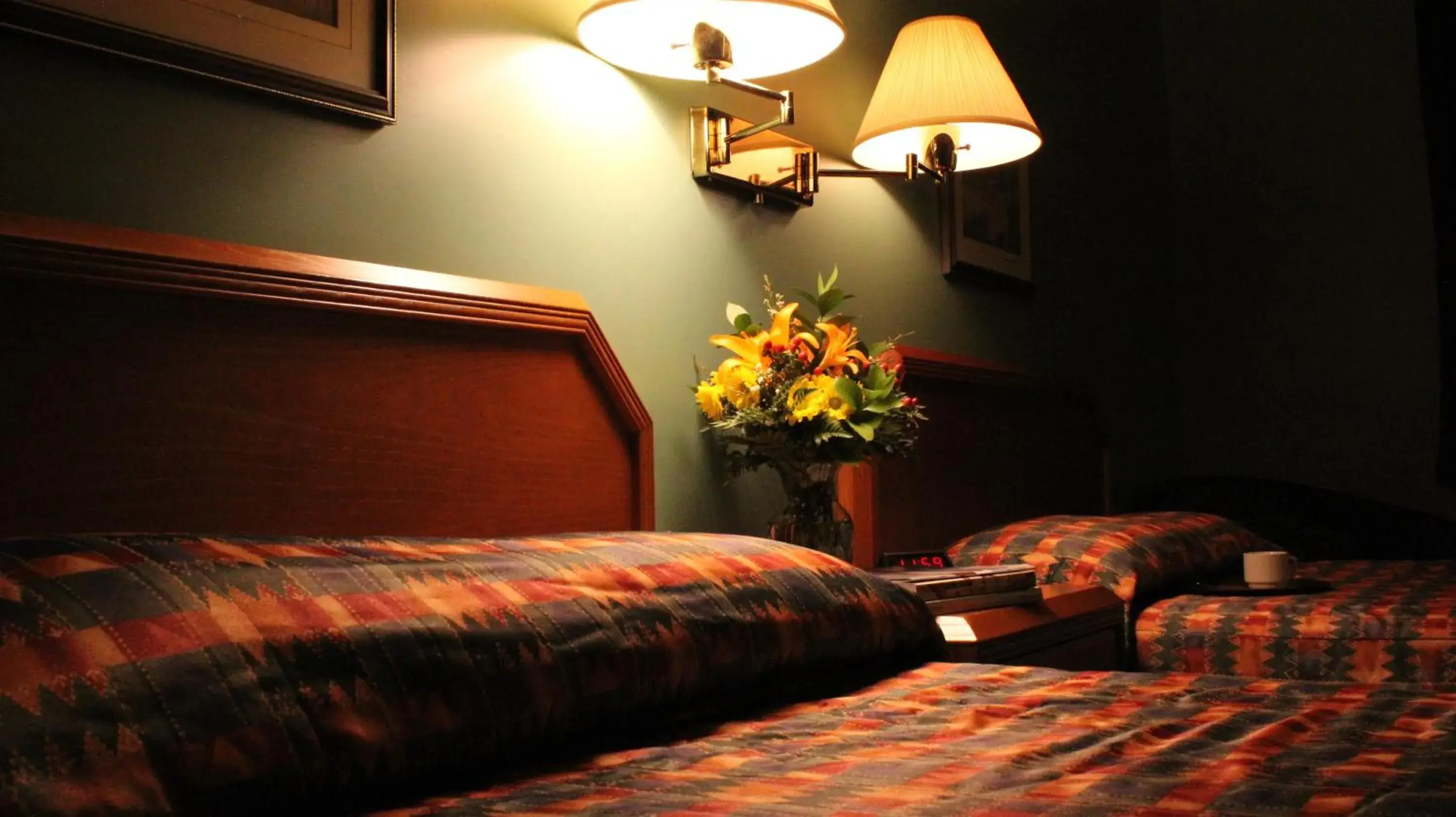 Double Room with Two Double Beds in Hôtel Val-des-Sources Double Room with Two Double Beds in Hôtel Val-des-Sources