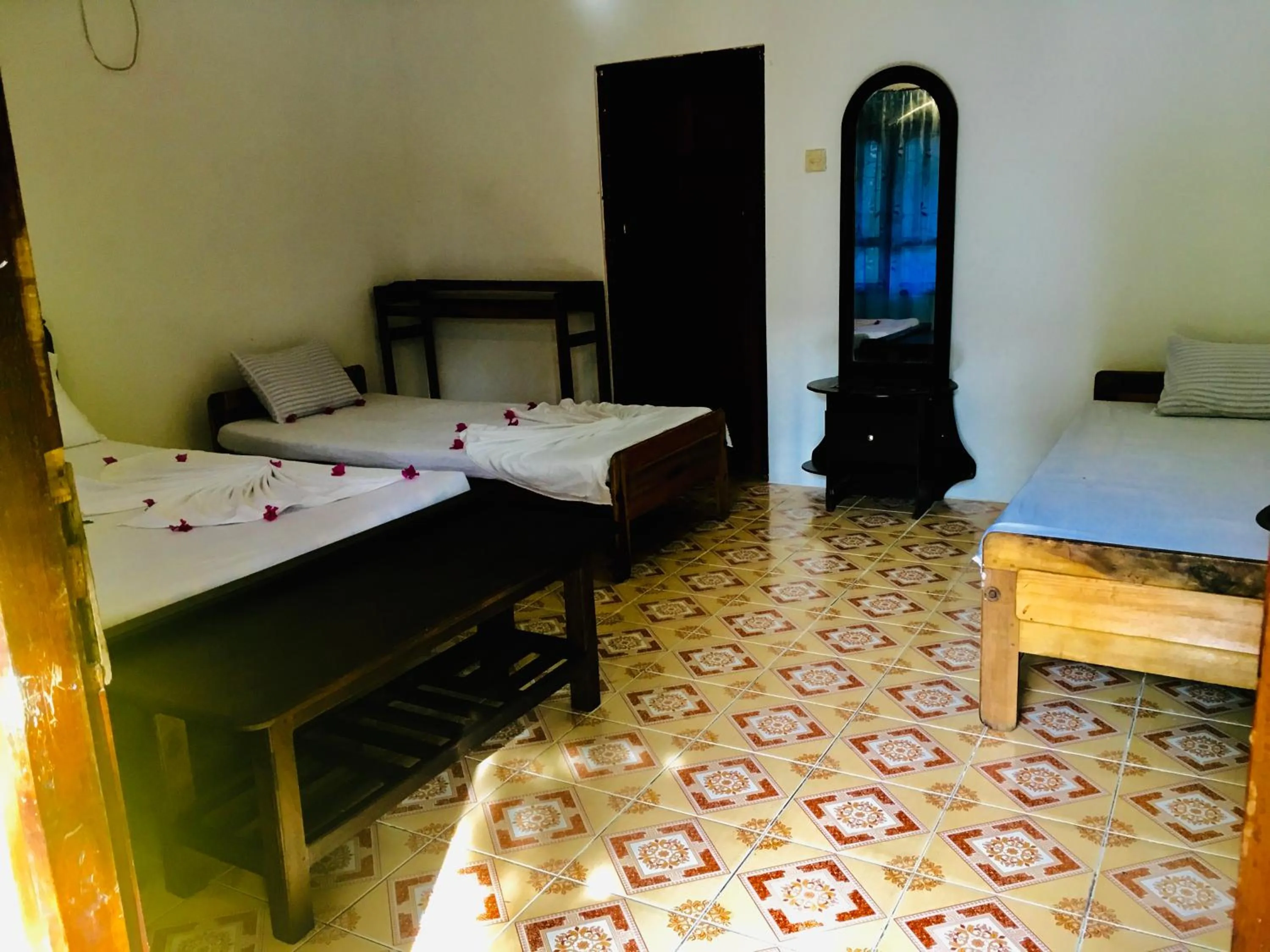 Bed in Shashini Beach Resort