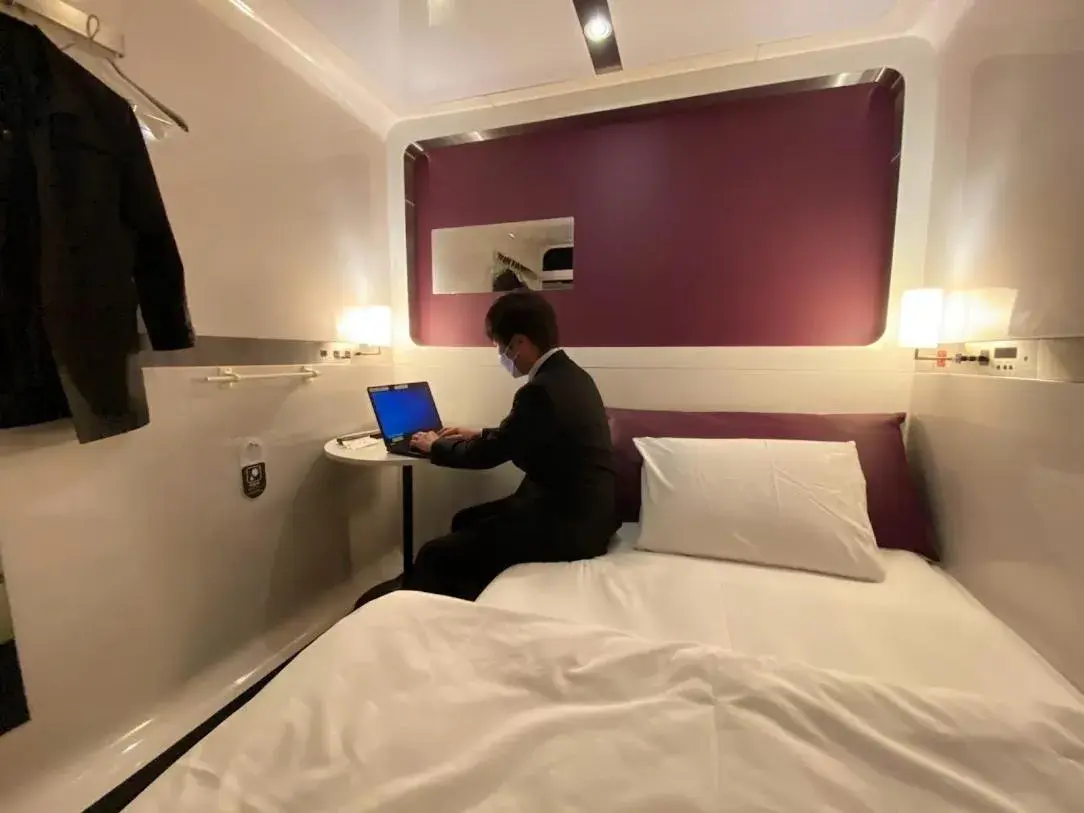 Bed in First Cabin Midosuji Namba Bed in First Cabin Midosuji Namba