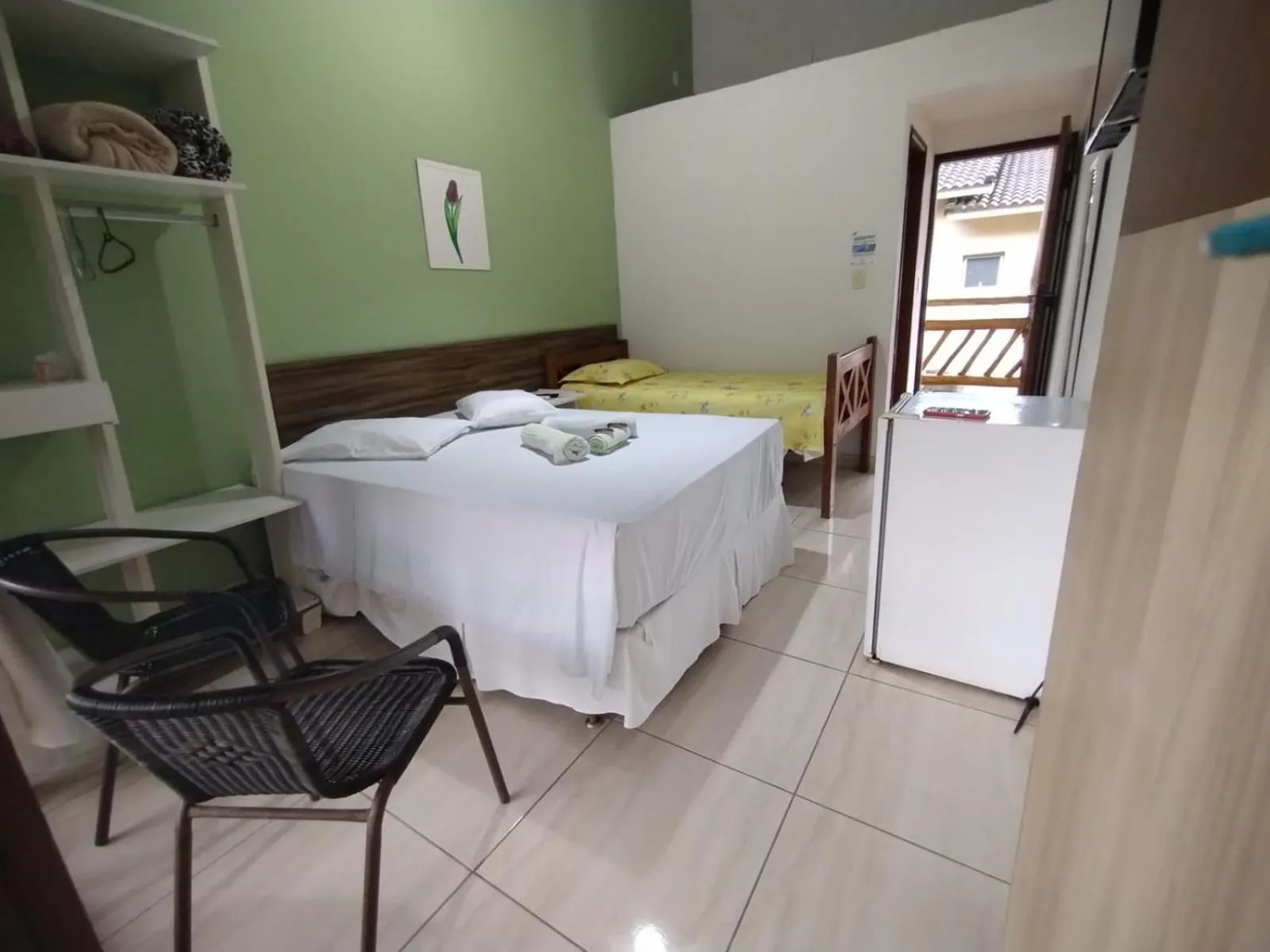Bed in Pousada Água Marinha