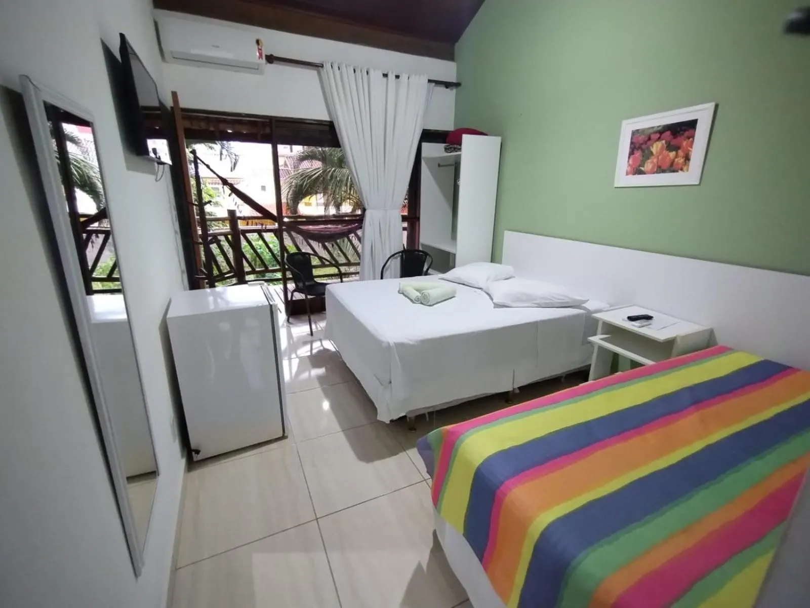 Bed in Pousada Água Marinha