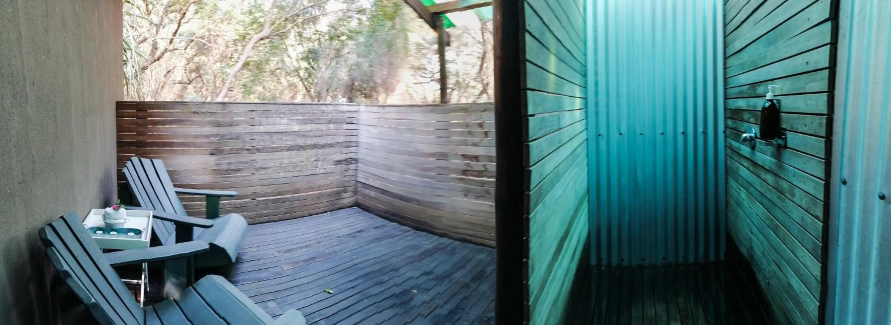 Shower in Emdoneni Lodge with Zululand Cat Conservation Project