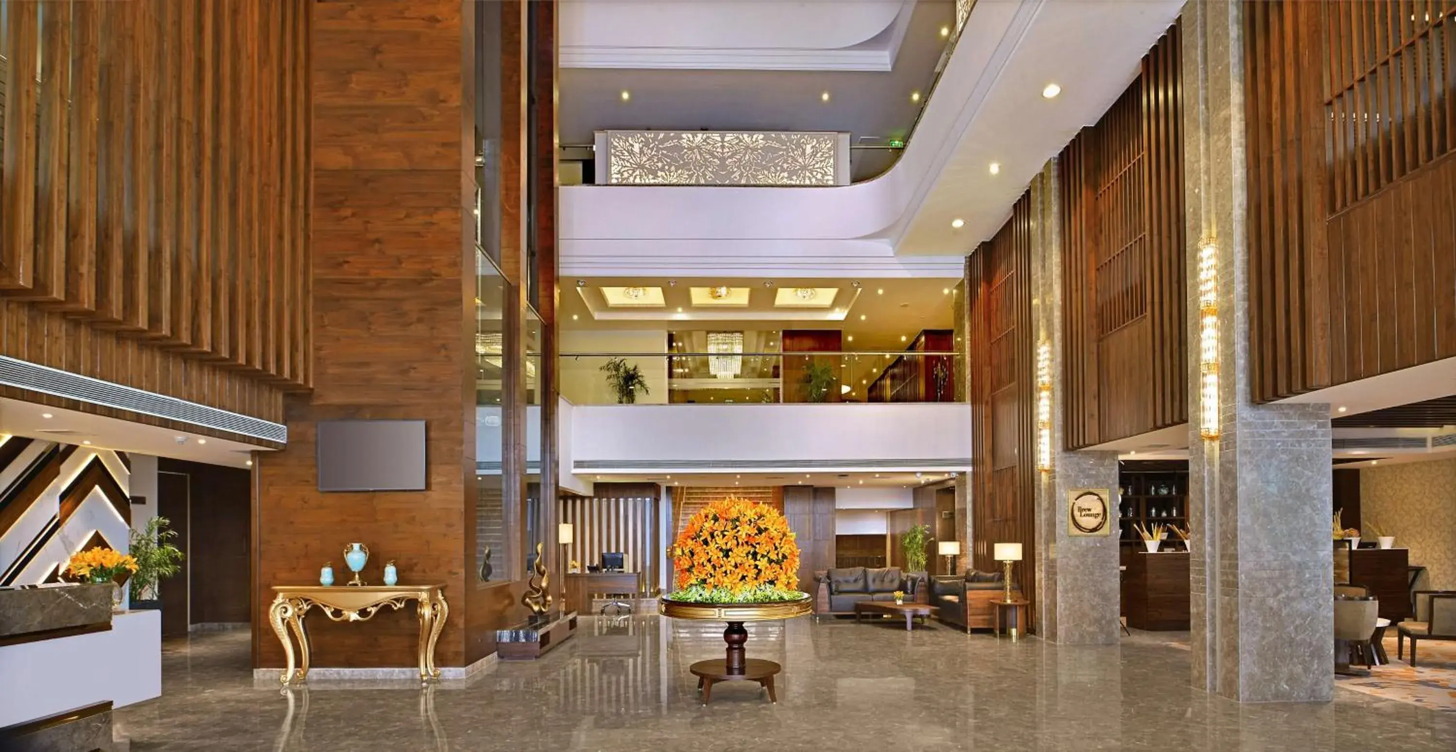 Lobby or reception in Radisson Chandigarh Zirakpur Lobby or reception in Radisson Chandigarh Zirakpur