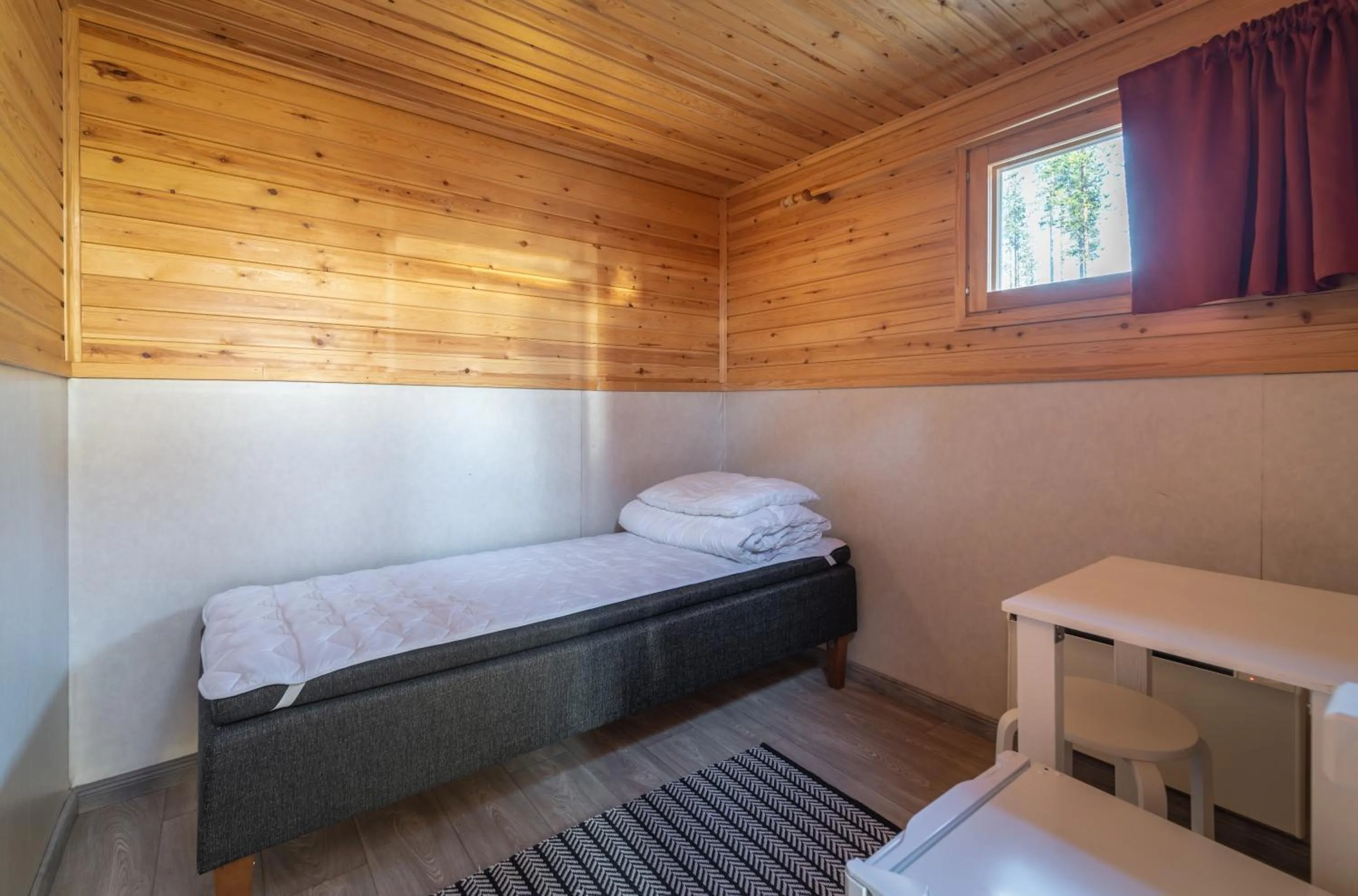 Bed in Ivalo River Camping