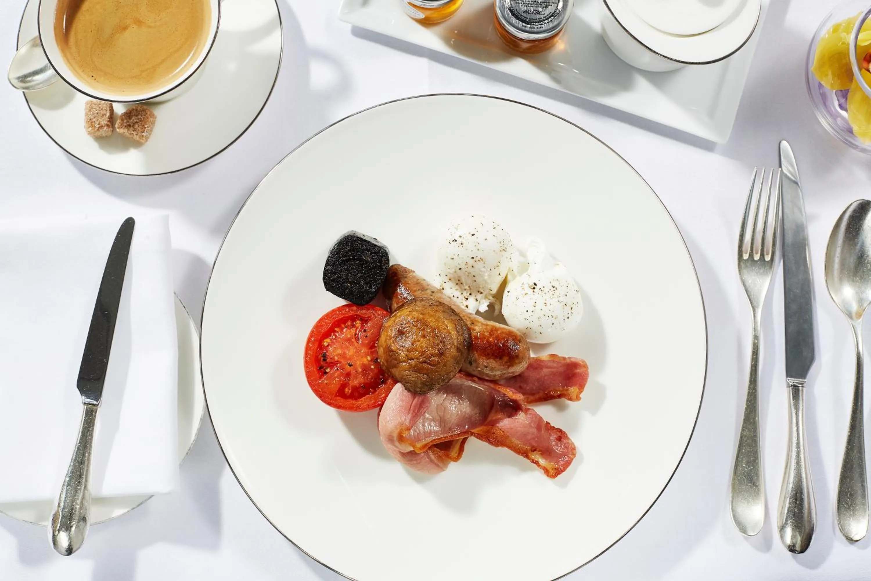 English/Irish breakfast in The Devonshire Arms Hotel at Bolton Abbey