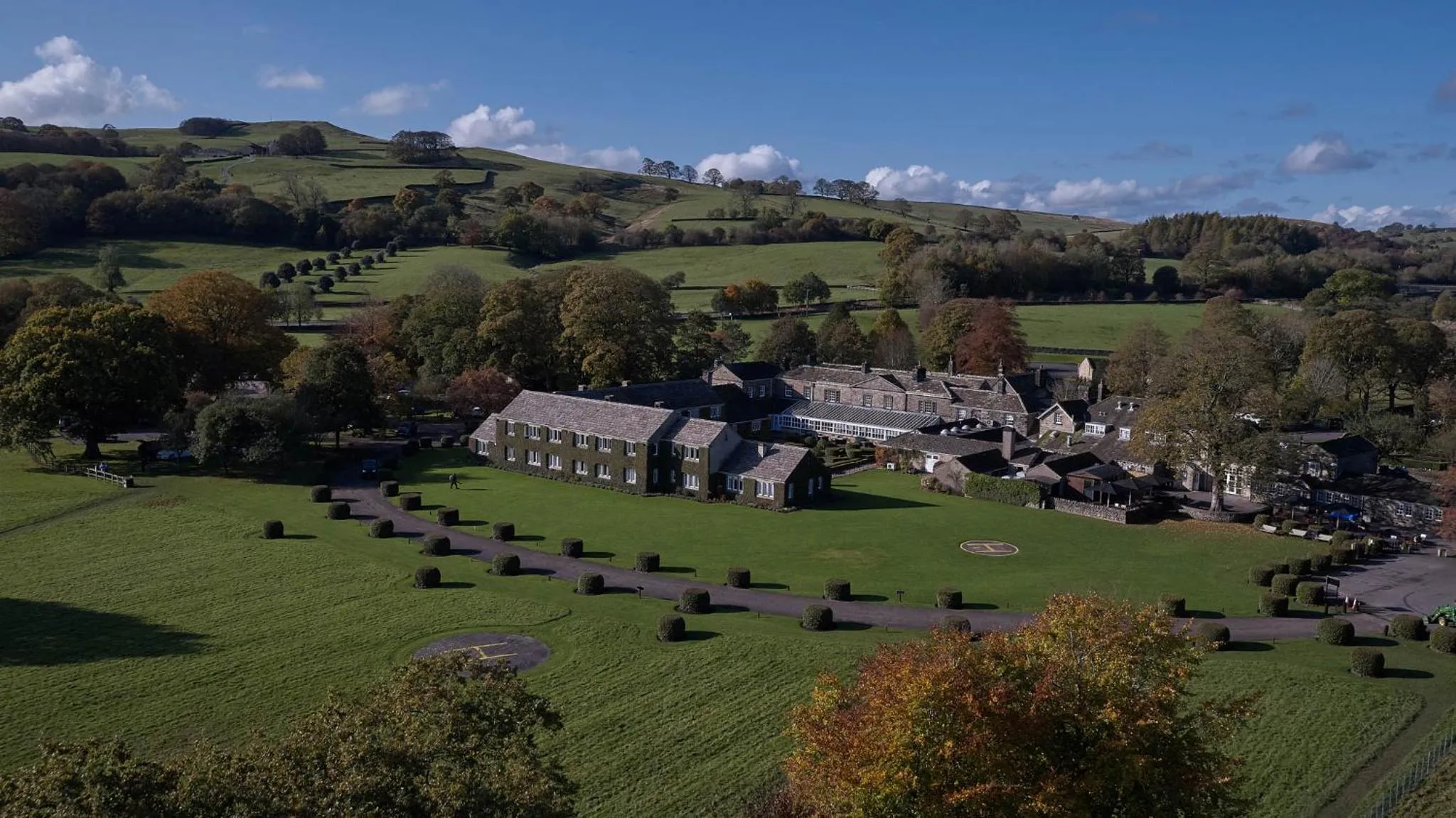 Bird's eye view in The Devonshire Arms Hotel at Bolton Abbey