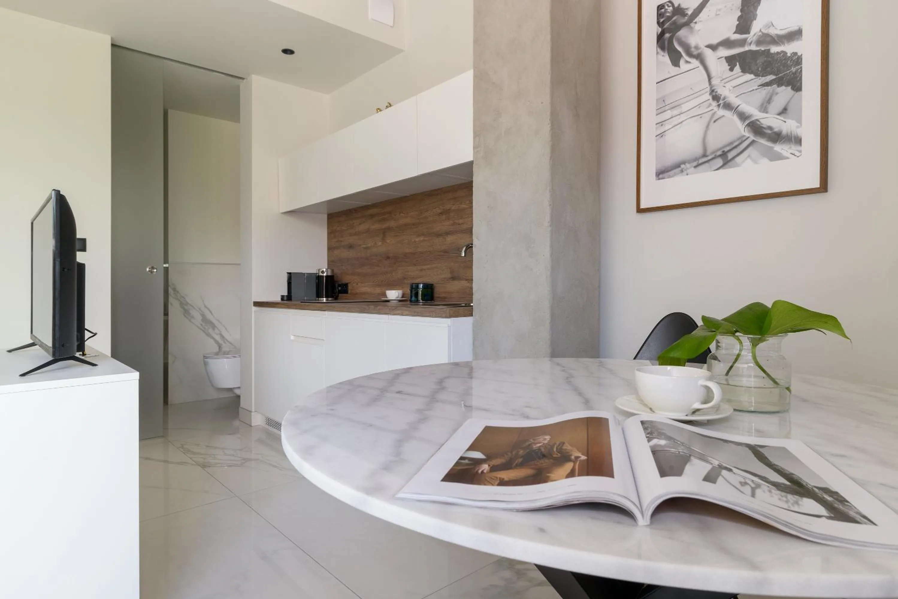 Kitchen or kitchenette in Centro Design Apartments - Półwiejska